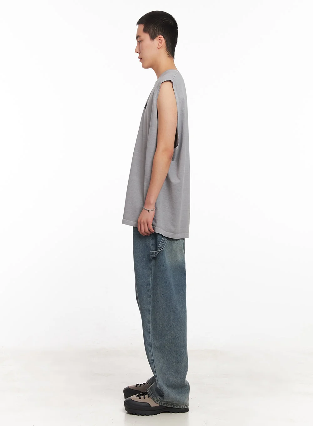 Men's Los Angeles Graphic Loose-Fit Sleeveless Shirt IY506 - Image 7
