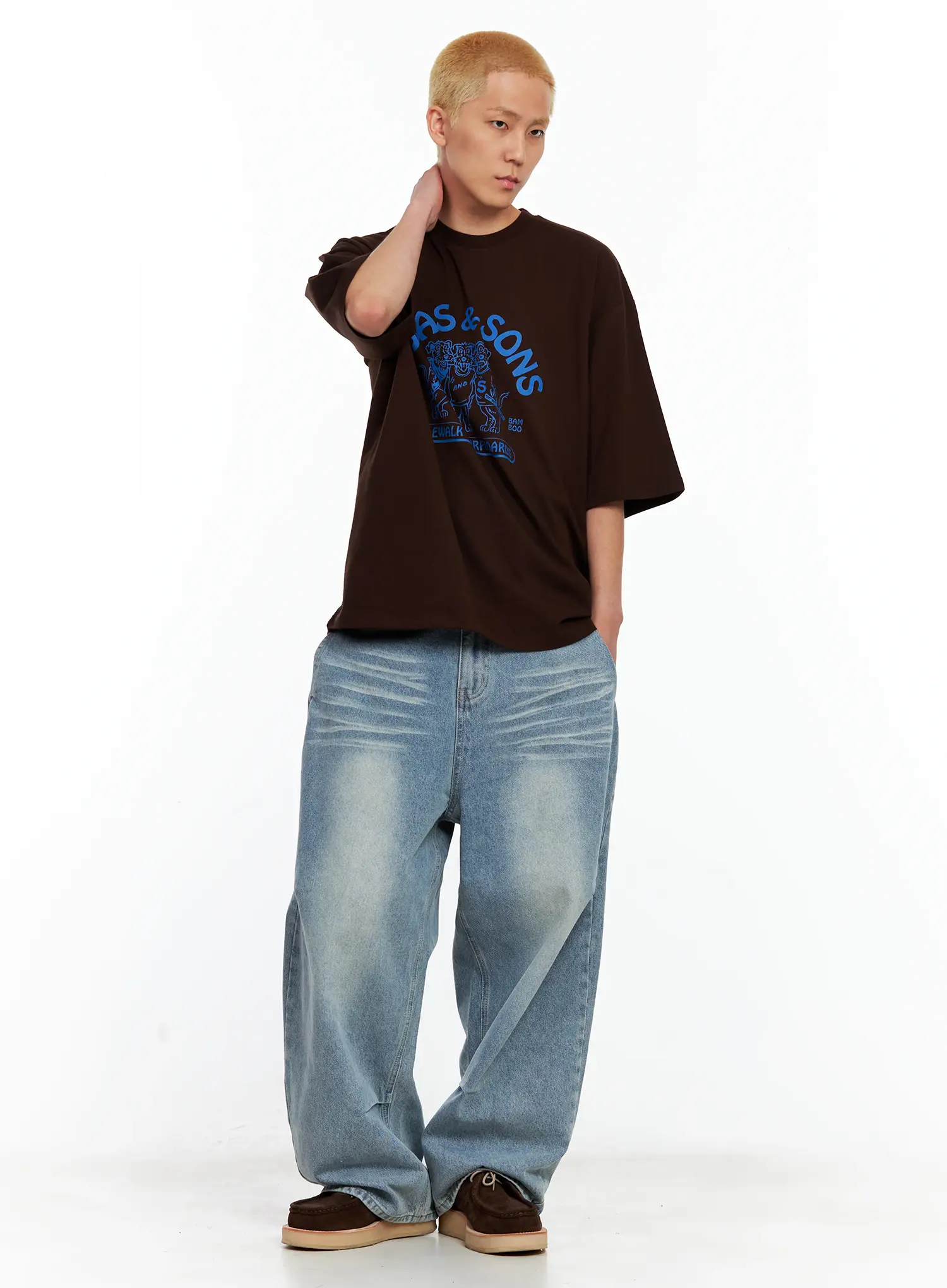 Men's Lucas Graphic Oversized Tee IL514 - Image 10