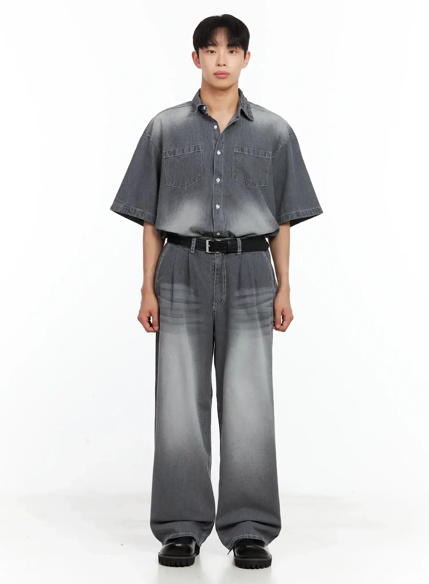 Men's Medium Square Buckle Belt IL516 - Image 9