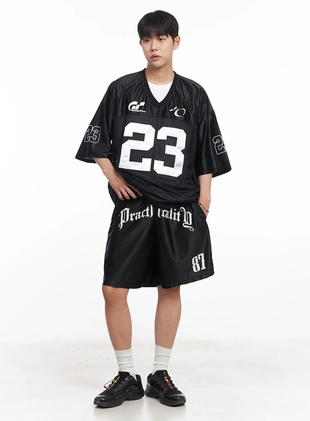 Men's Mesh V-Neck Jersey T-Shirt IA525 - Image 11