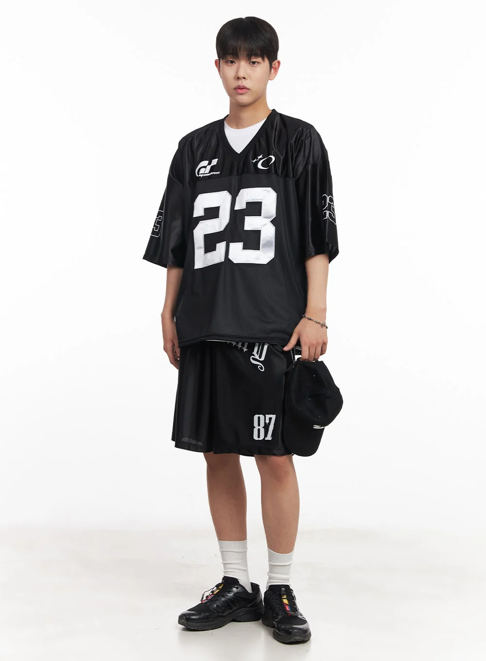 Men's Mesh V-Neck Jersey T-Shirt IA525 - Image 12