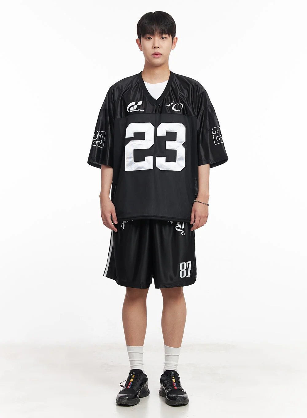 Men's Mesh V-Neck Jersey T-Shirt IA525 - Image 8