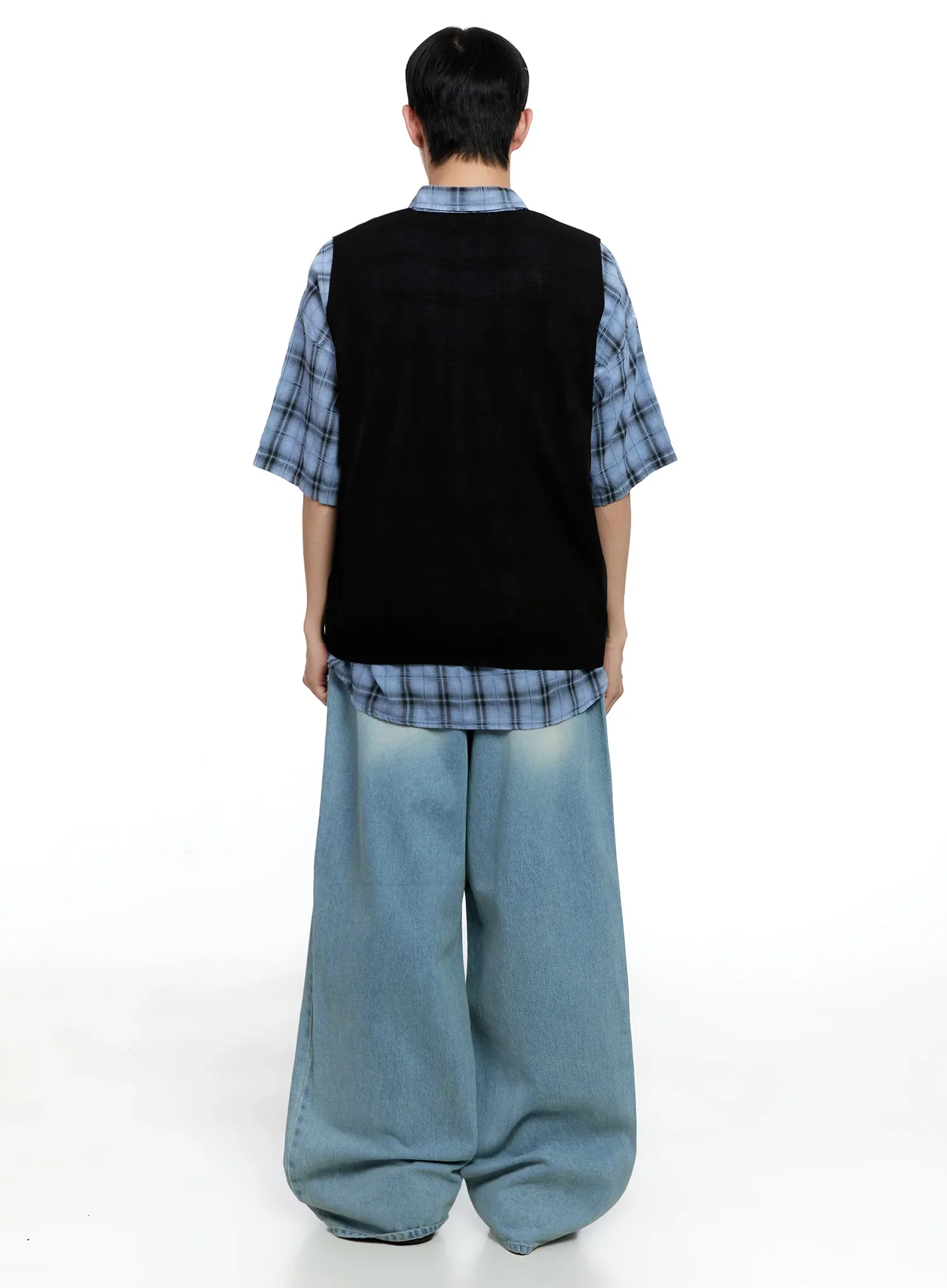 Men's Mid-Wash Baggy Jeans IG520 - Image 10