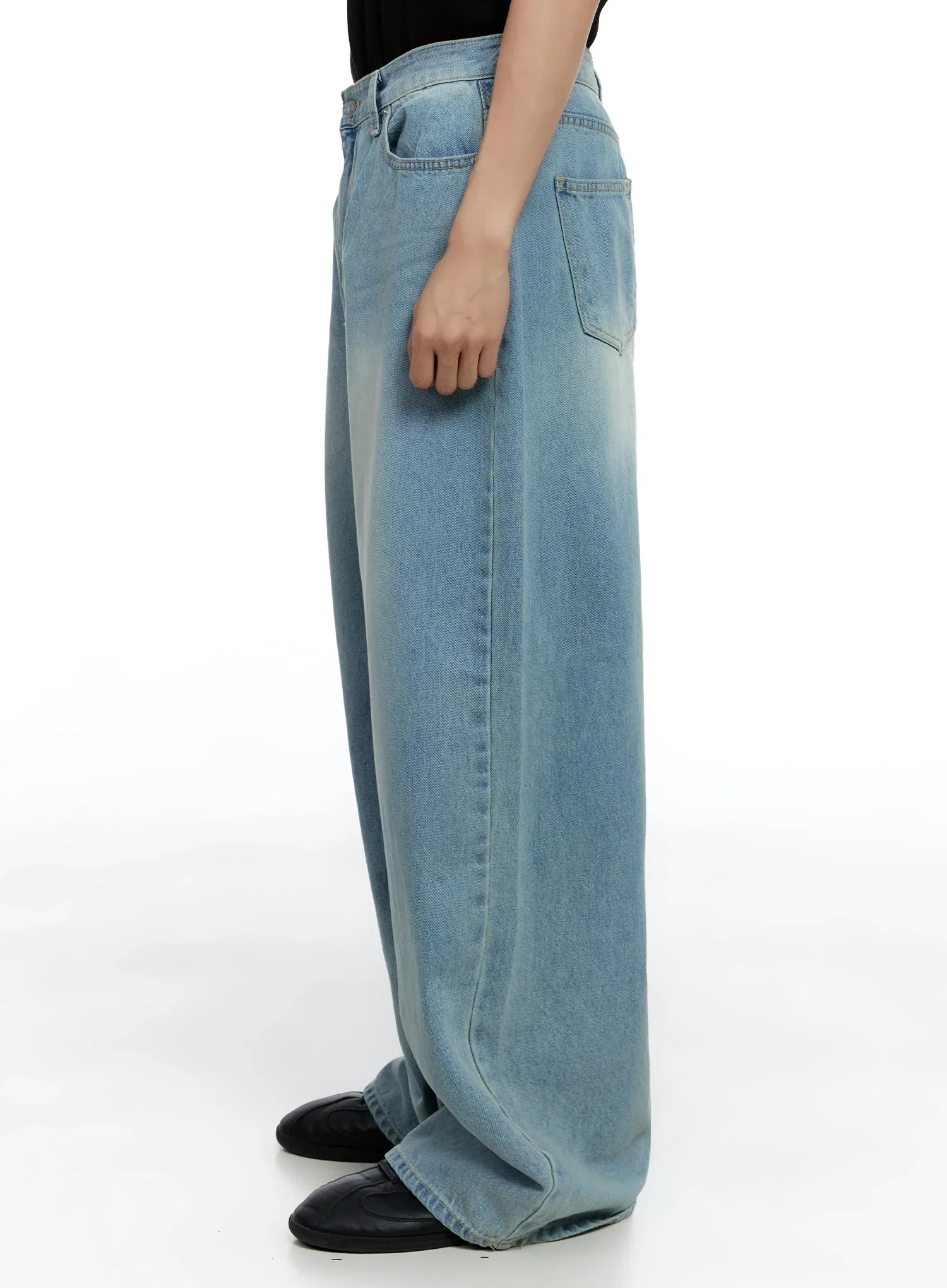 Men's Mid-Wash Baggy Jeans IG520 - Image 5