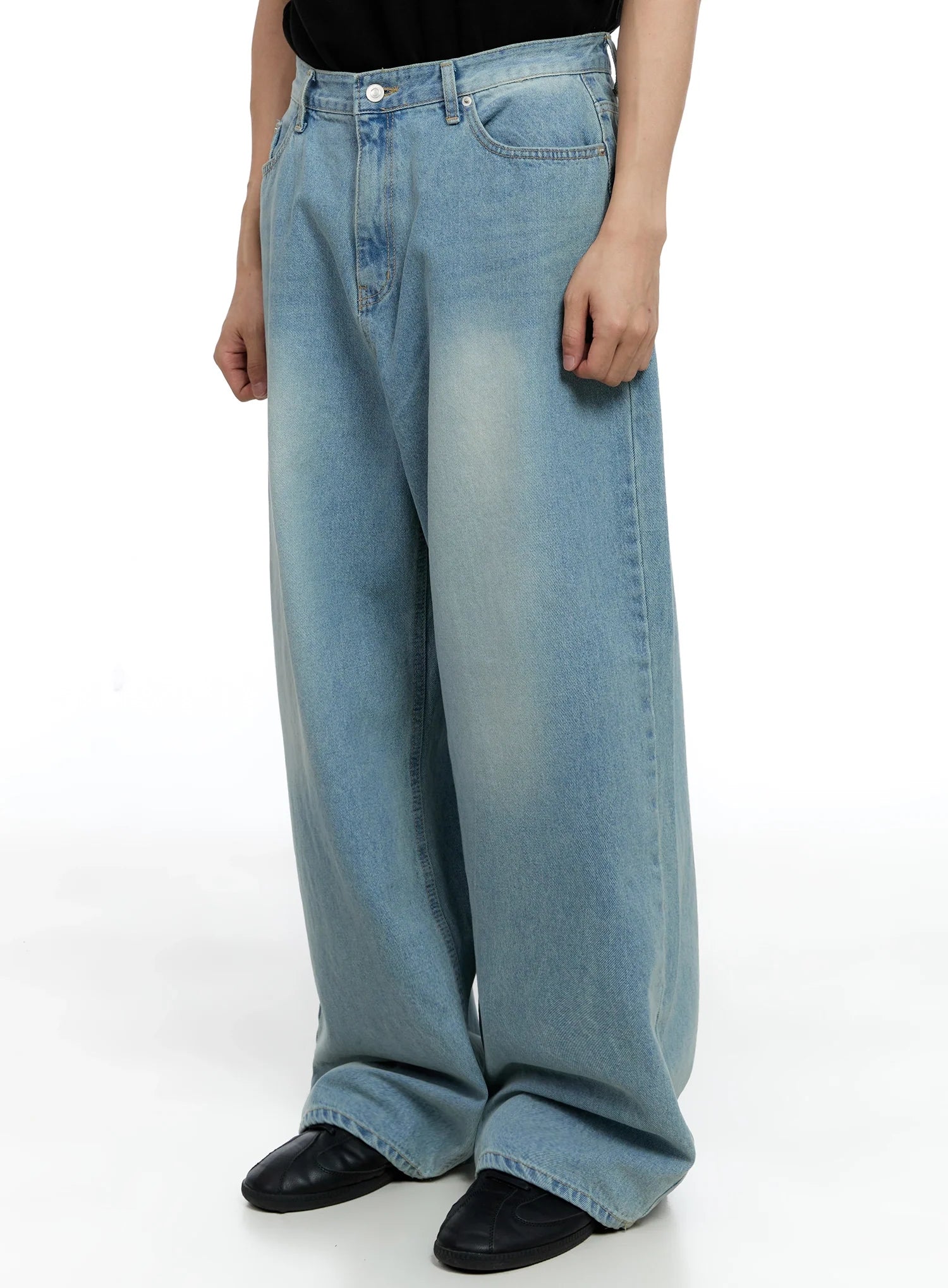 Men's Mid-Wash Baggy Jeans IG520 - Image 6