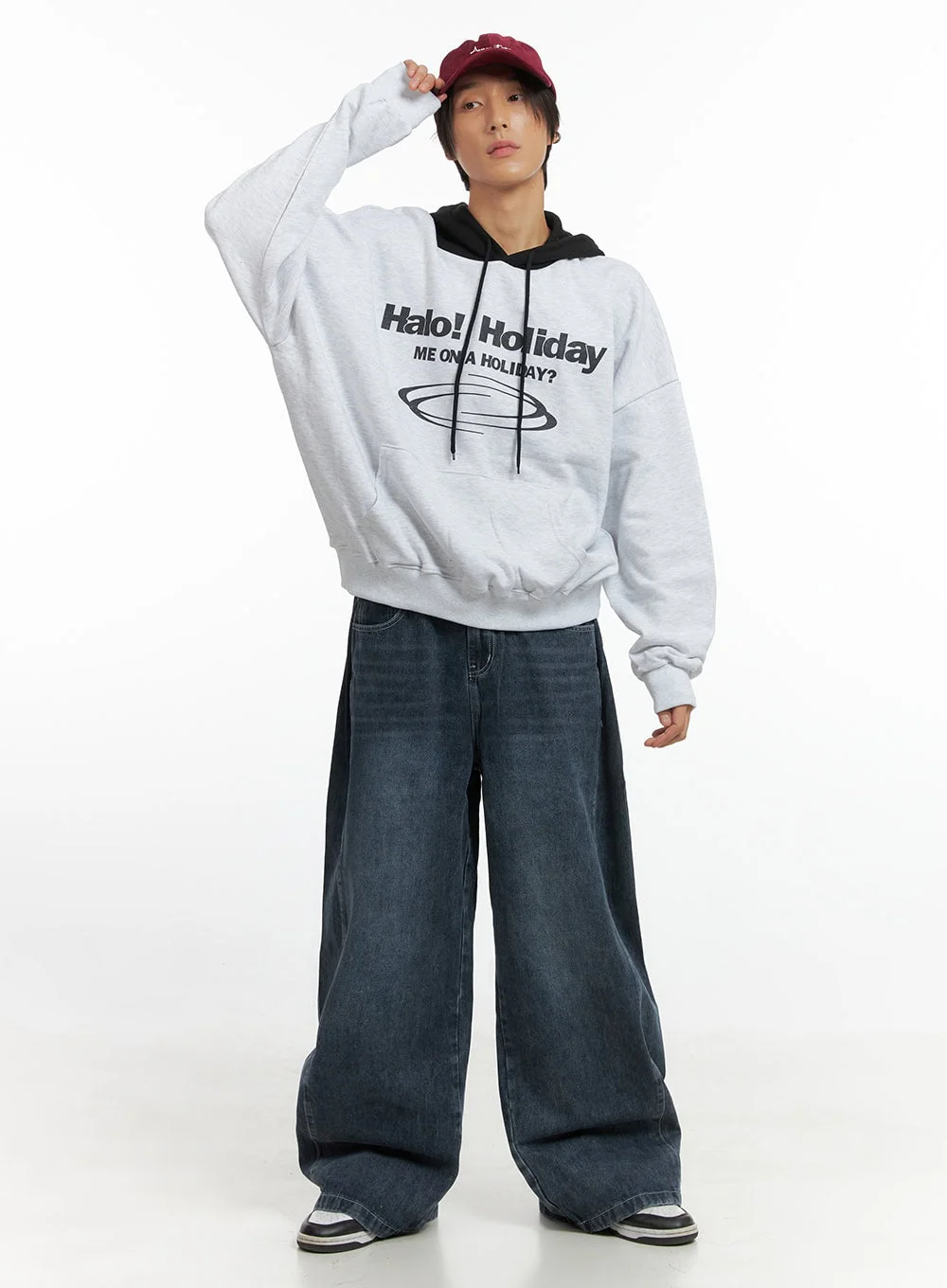 Men's Mixed Color Graphic Hoodie Sweatshirt IO402 - Image 7