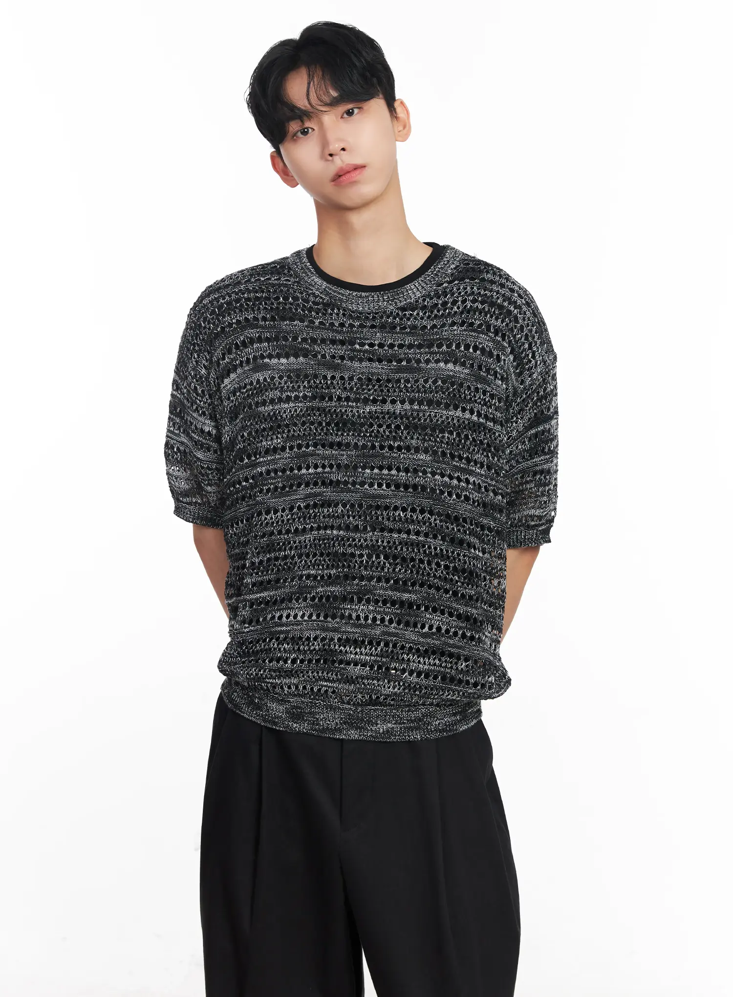 Men's Multi-Colored Knit Top IL501 - Image 7