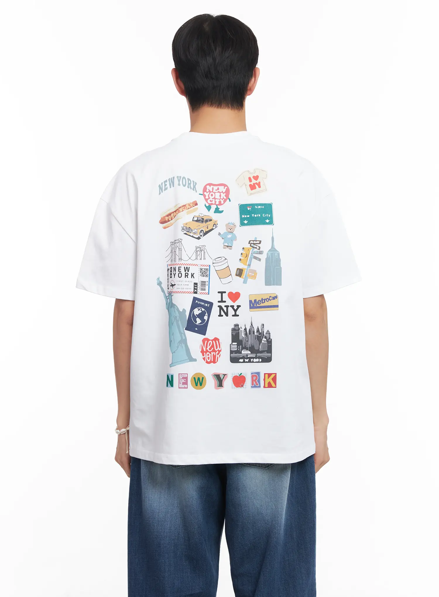 Men's New York Graphic T-Shirt IU519 - Image 7