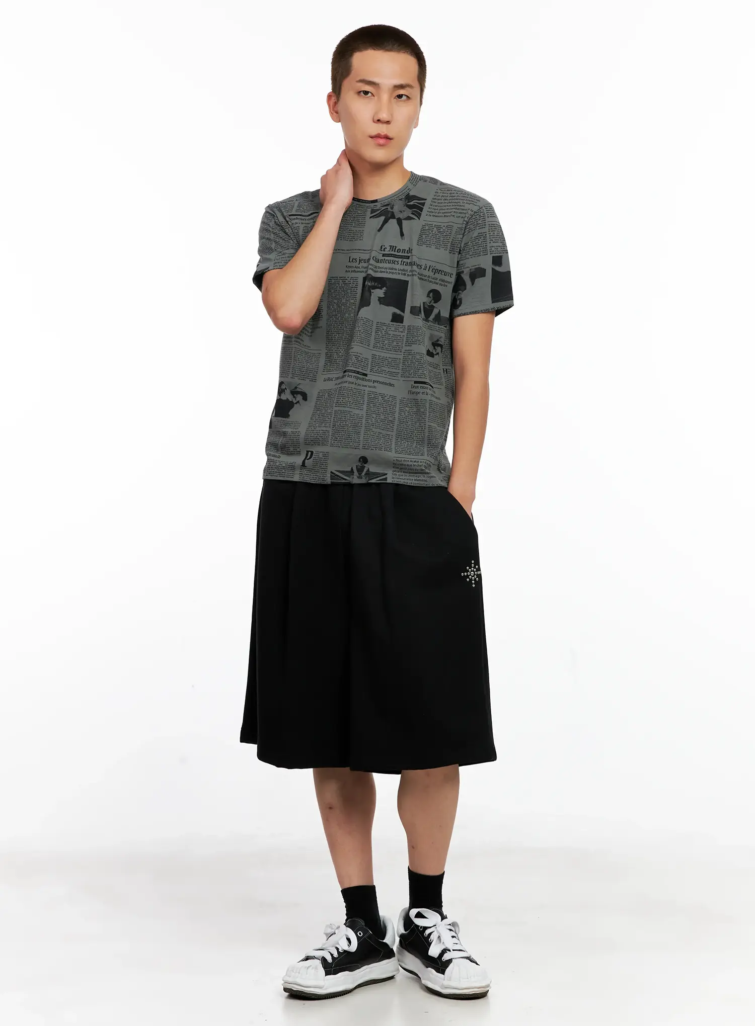 Men's Newspaper Graphic Tee IG511 - Image 13