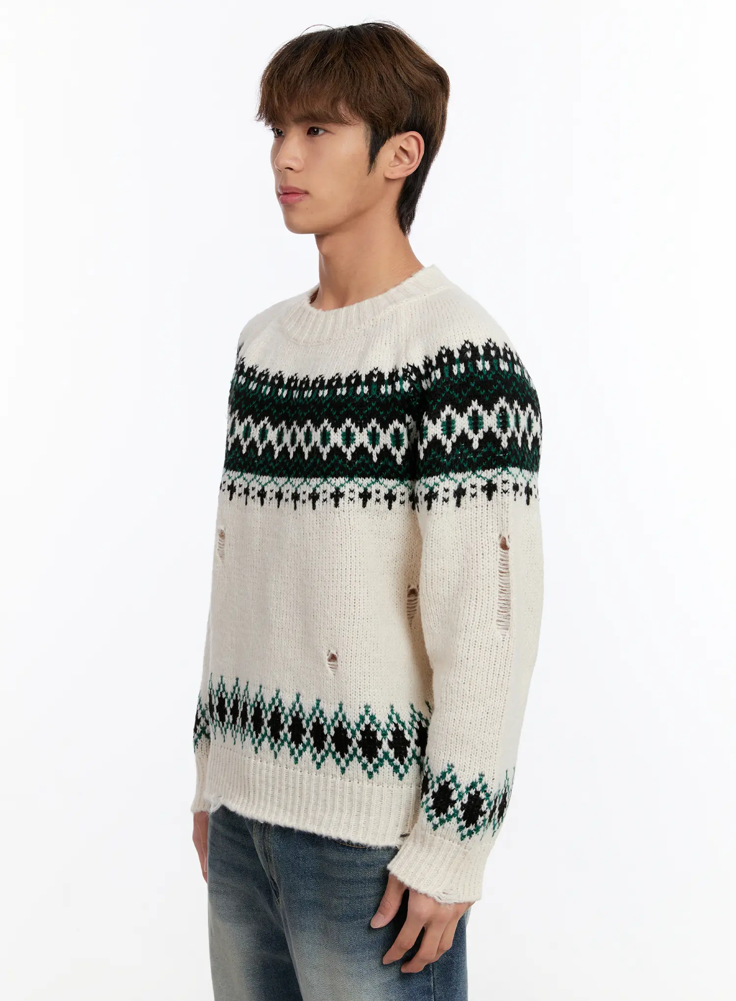 Men's Nordic Knit Sweater IN528 - Image 4