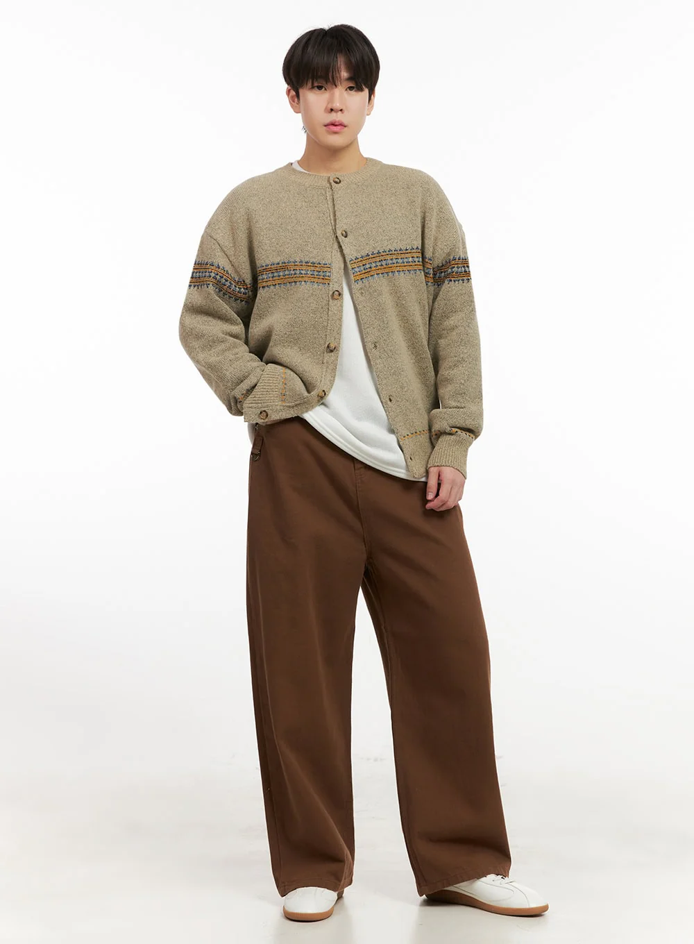 Men's Nordic Loose-Fit Cardigan IJ517 - Image 6