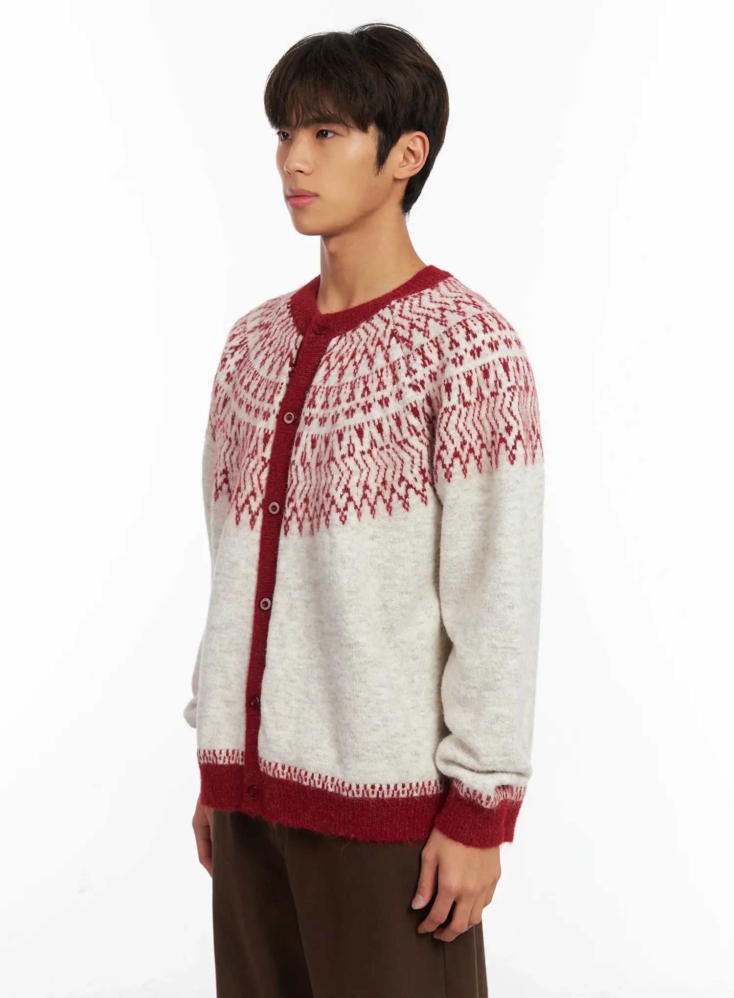 Men's Nordic Pattern Cardigan ID511 - Image 4