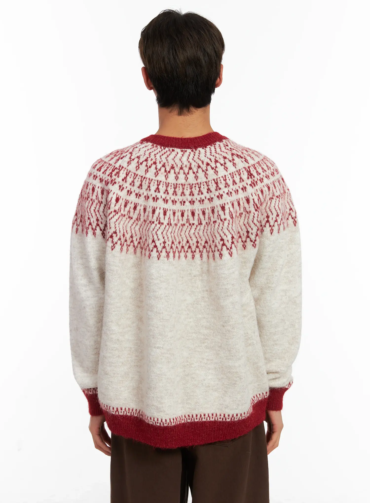 Men's Nordic Pattern Cardigan ID511 - Image 5