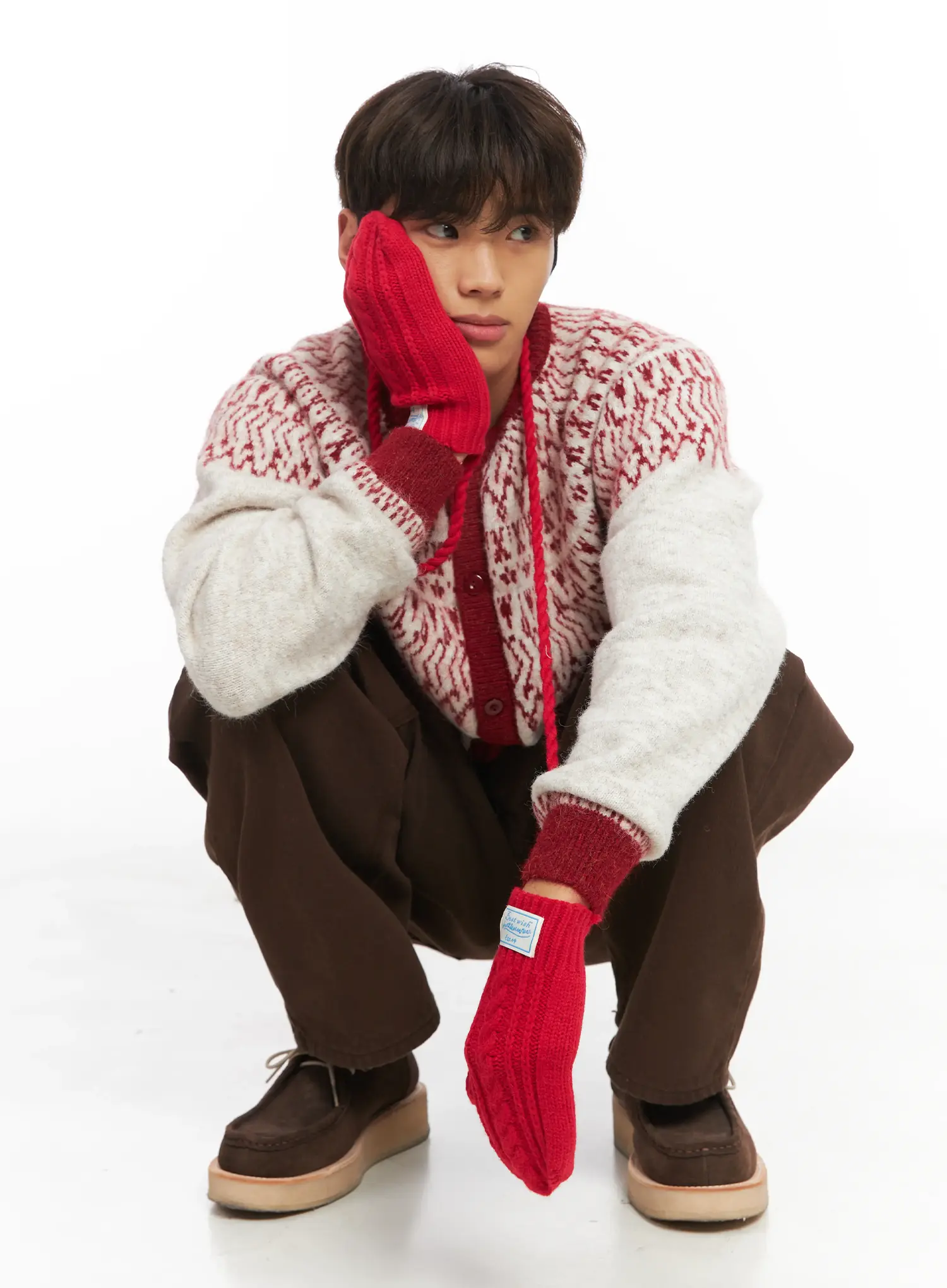 Men's Nordic Pattern Cardigan ID511 - Image 9