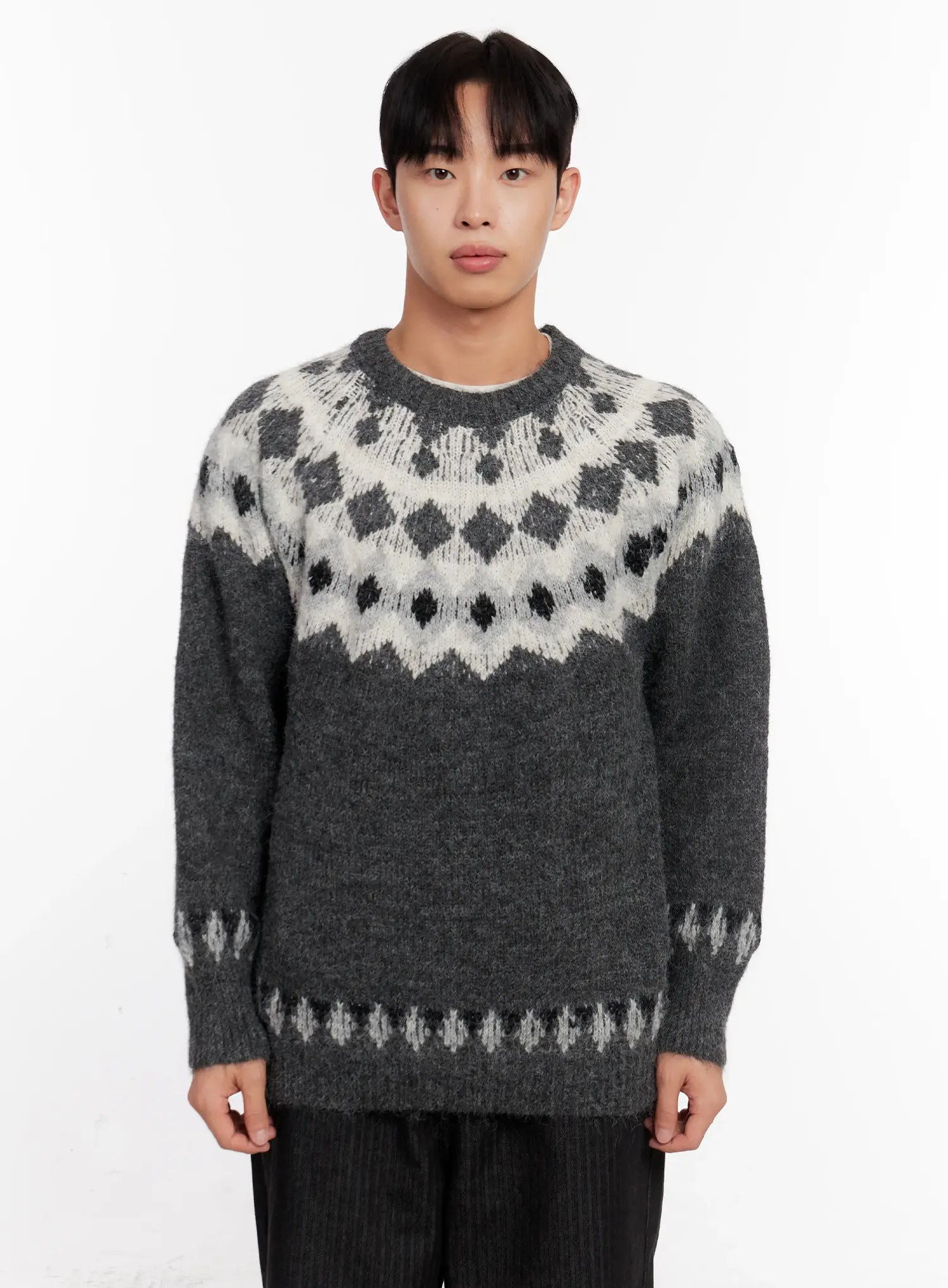 Men's Nordic Patterned Sweater IO523 - Image 11