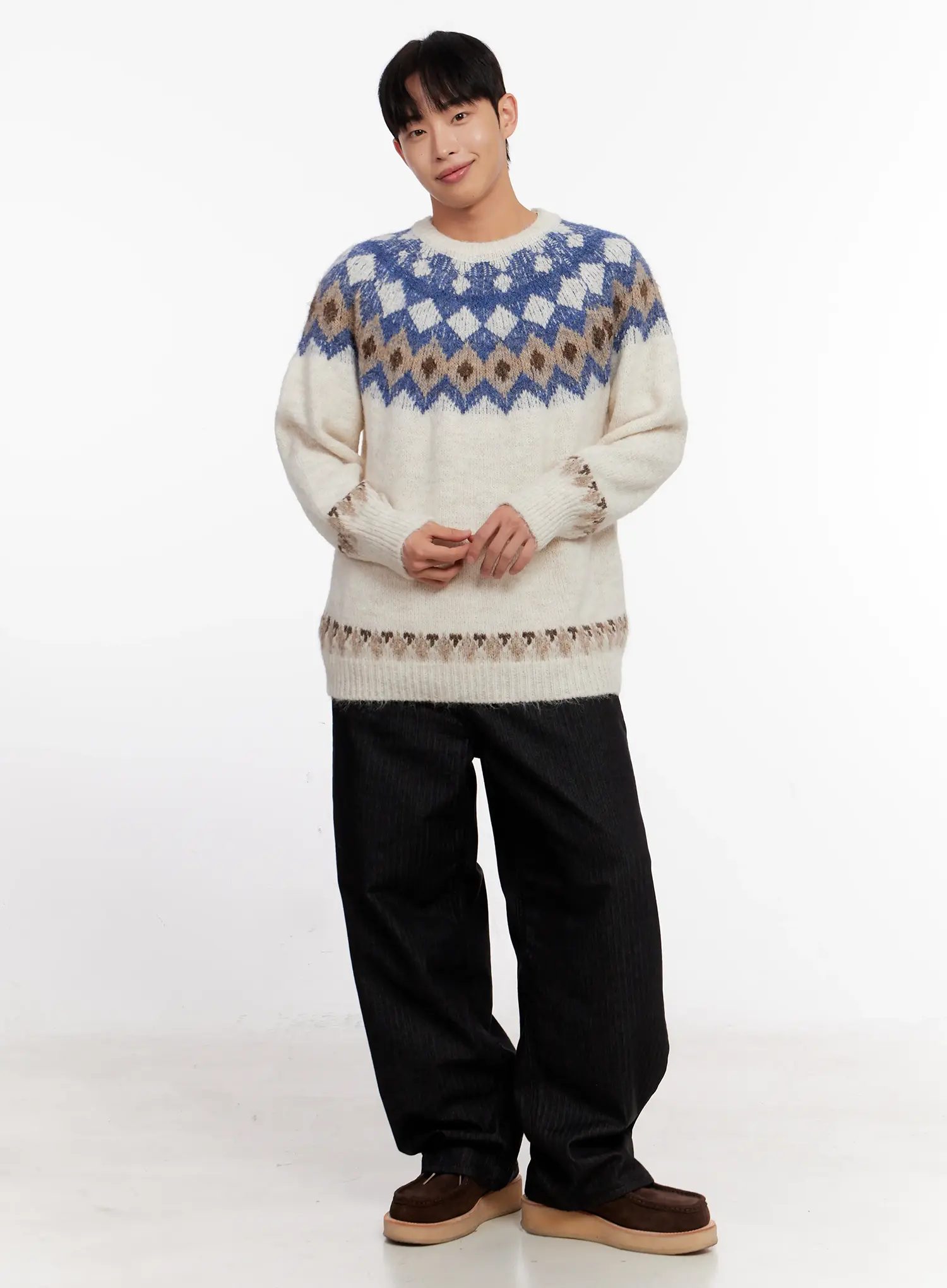 Men's Nordic Patterned Sweater IO523 - Image 2