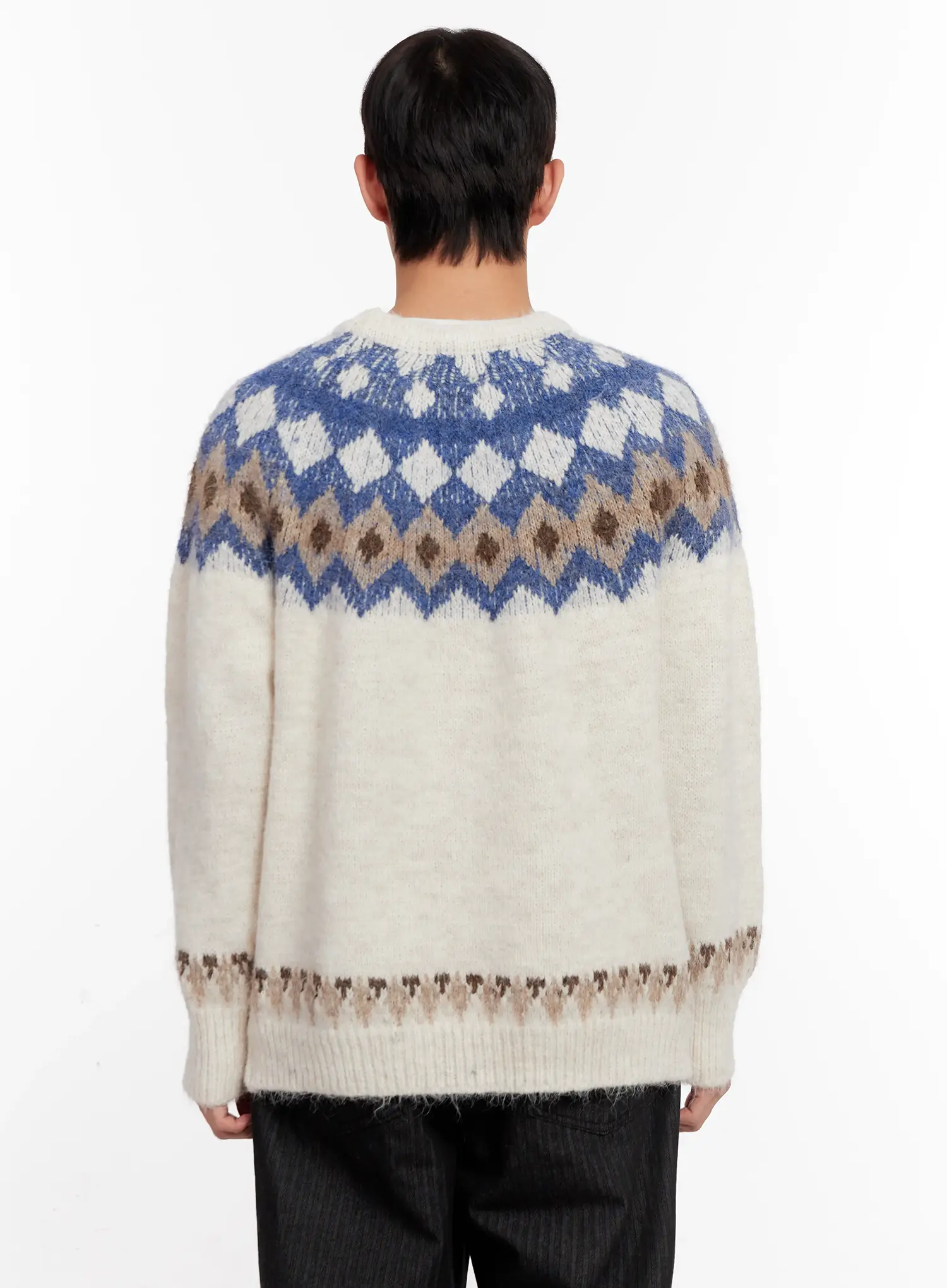 Men's Nordic Patterned Sweater IO523 - Image 5