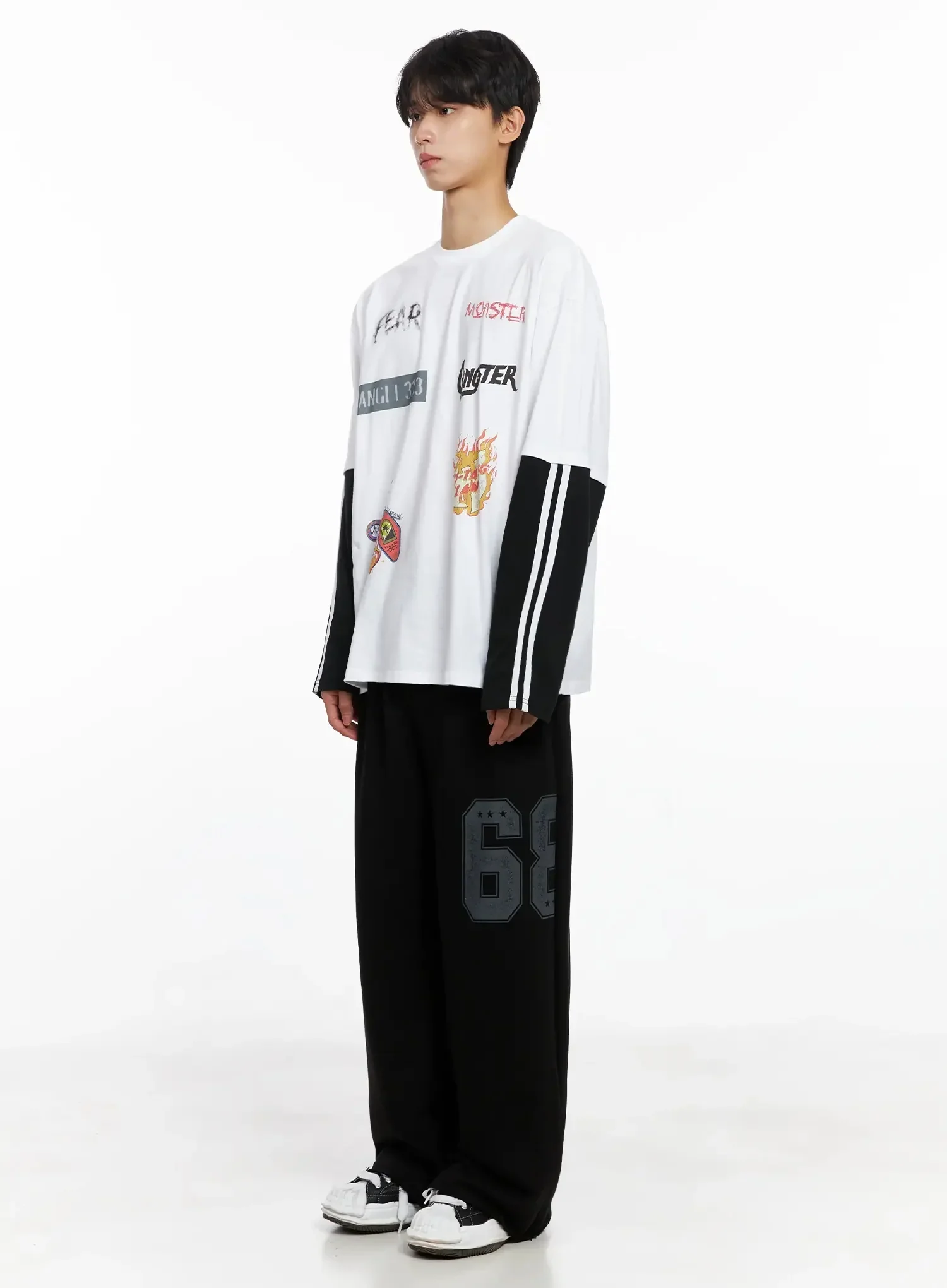 Men's Number Graphic Sweatpants IO517 - Image 10