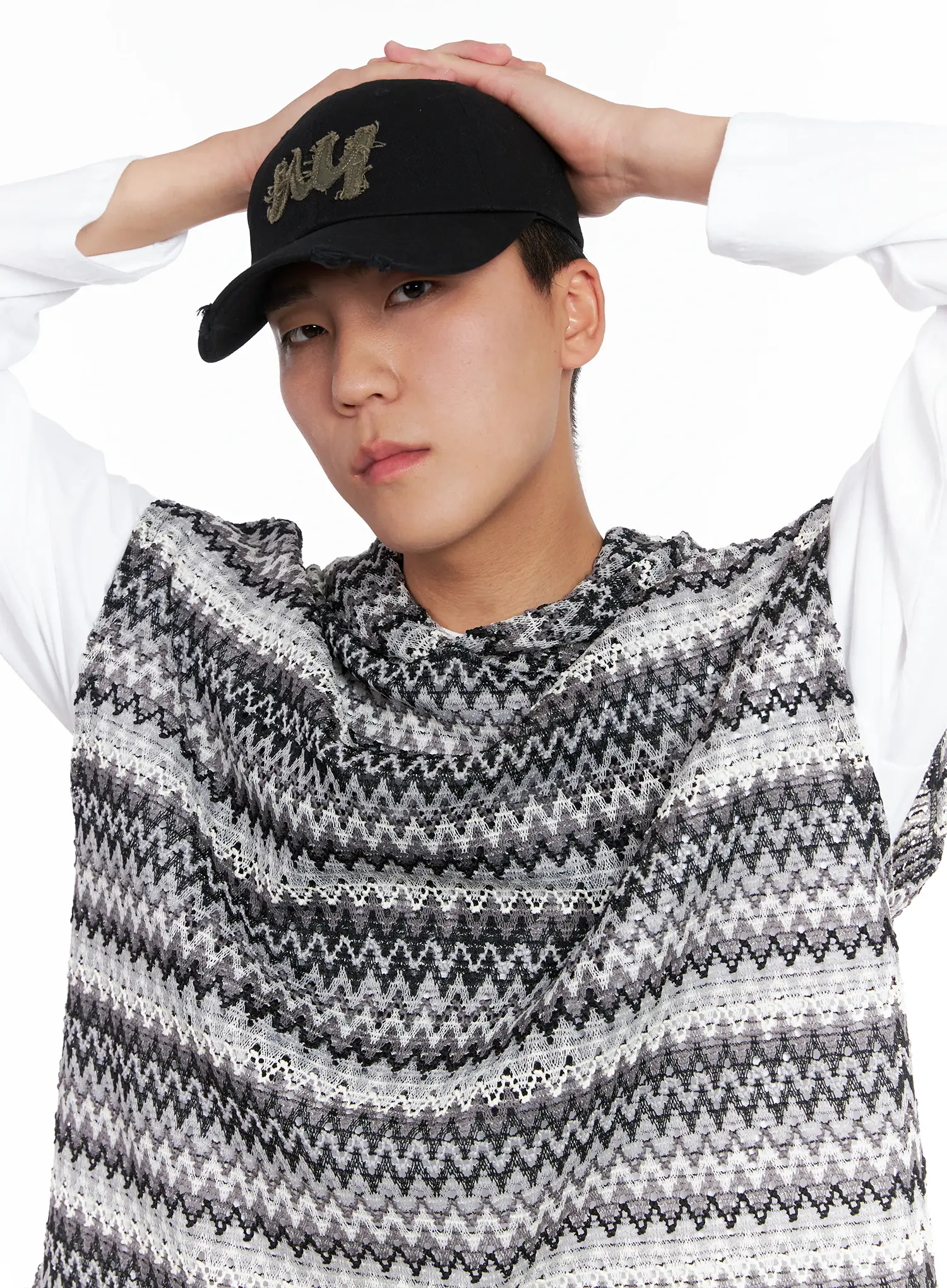 Men's  NY Distressed Cap IG529
