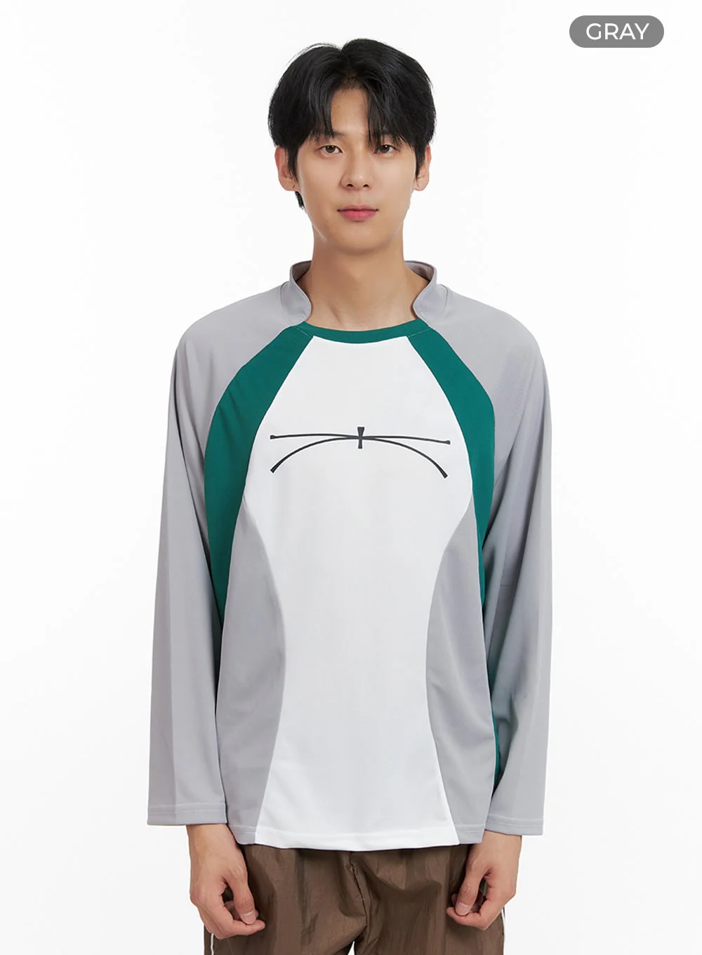 Men's Nylon Raglan Graphic Long Sleeve IL403 - Image 10