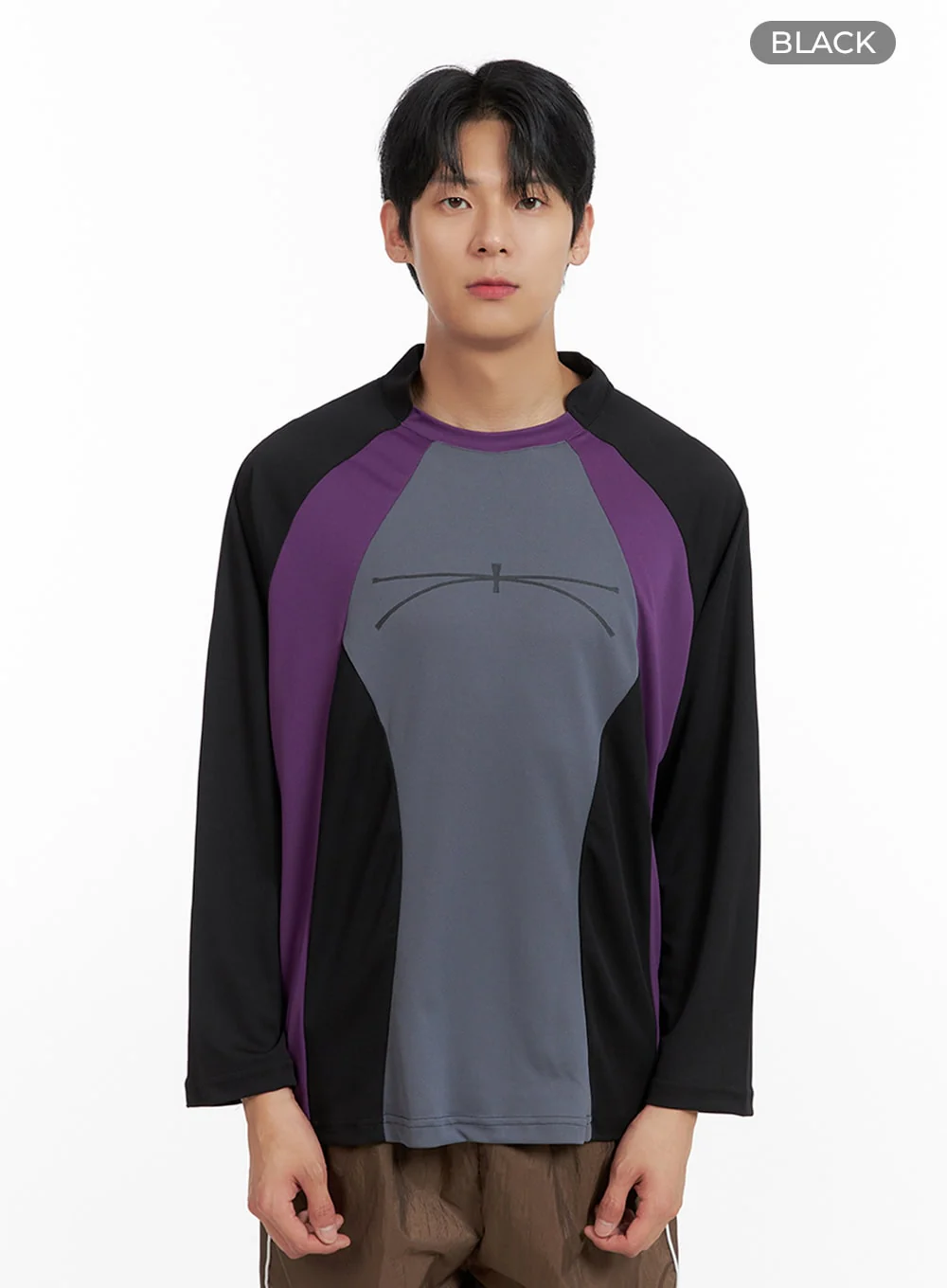 Men's Nylon Raglan Graphic Long Sleeve IL403 - Image 11