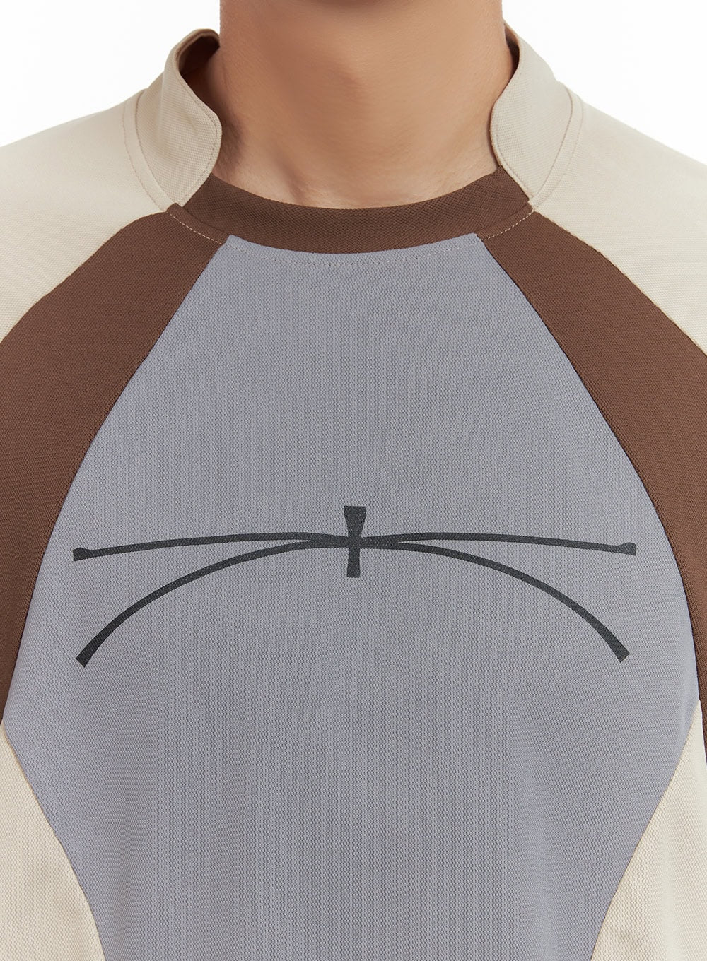 Men's Nylon Raglan Graphic Long Sleeve IL403 - Image 2
