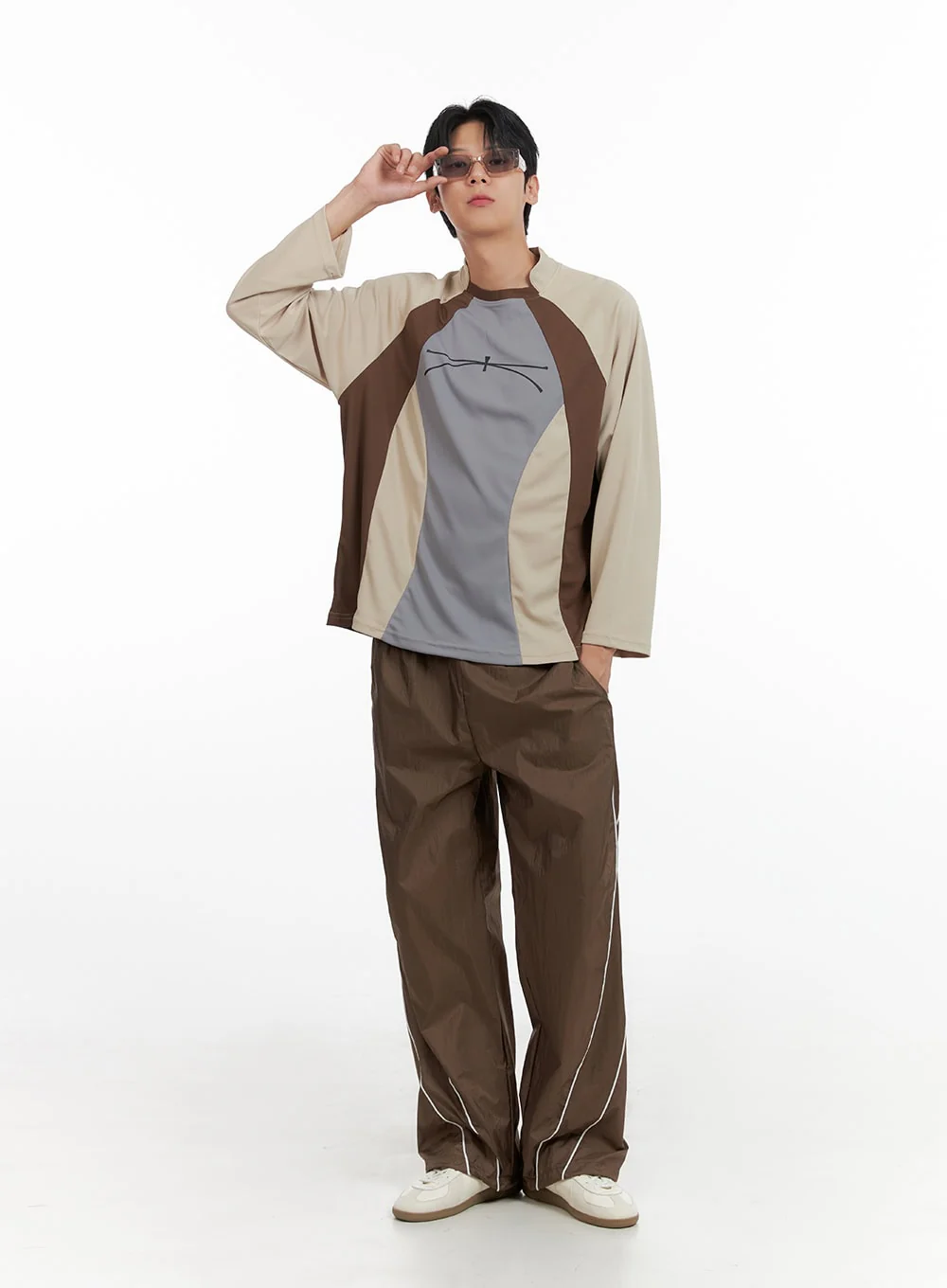 Men's Nylon Raglan Graphic Long Sleeve IL403 - Image 3
