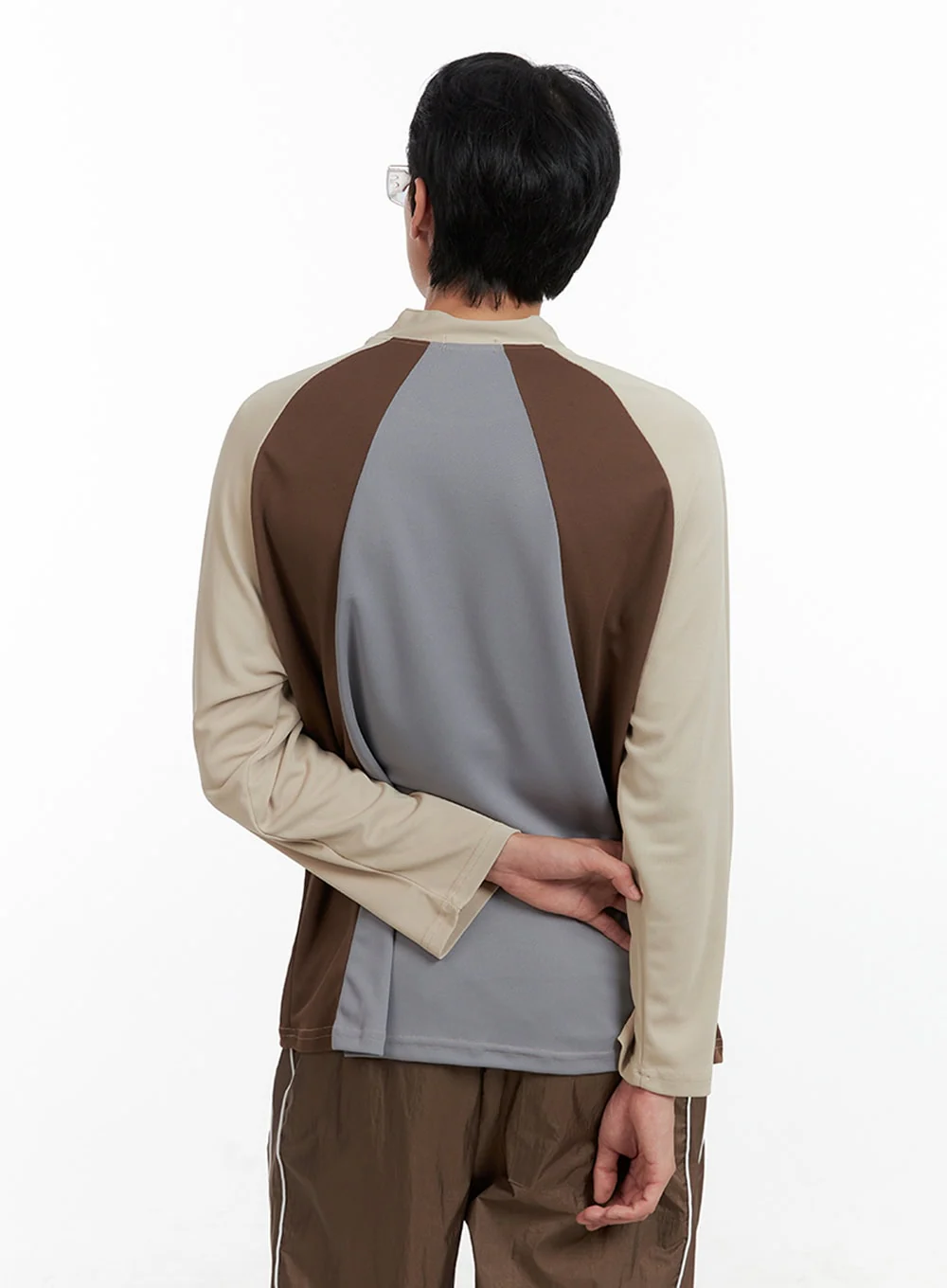 Men's Nylon Raglan Graphic Long Sleeve IL403 - Image 6