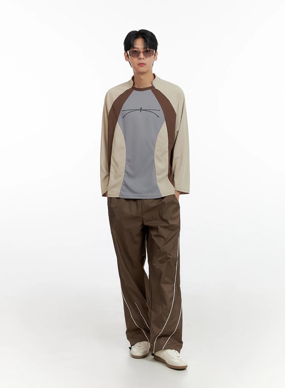 Men's Nylon Raglan Graphic Long Sleeve IL403 - Image 7