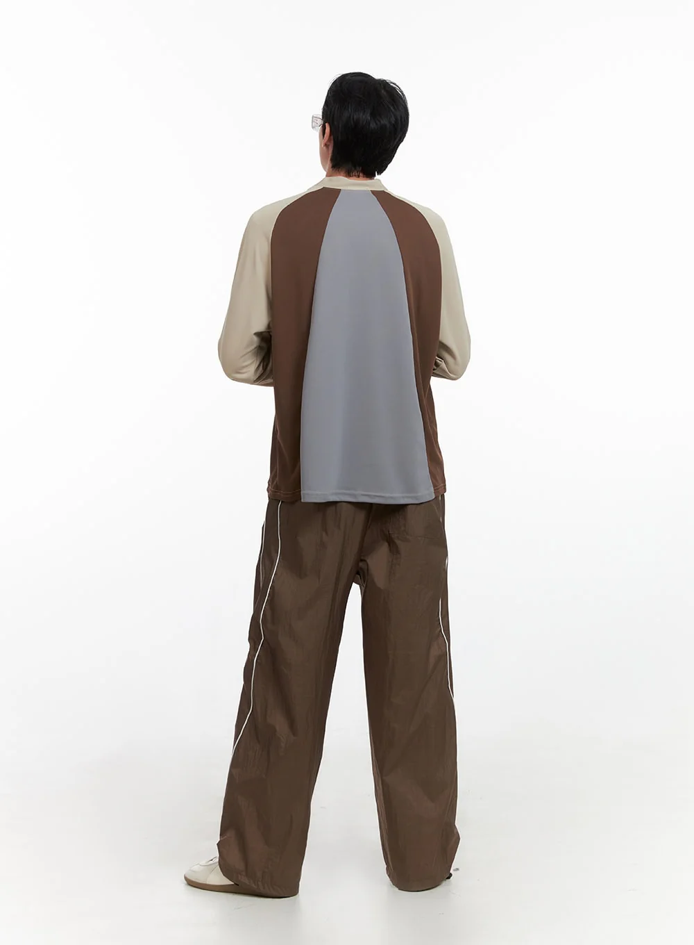 Men's Nylon Raglan Graphic Long Sleeve IL403 - Image 8