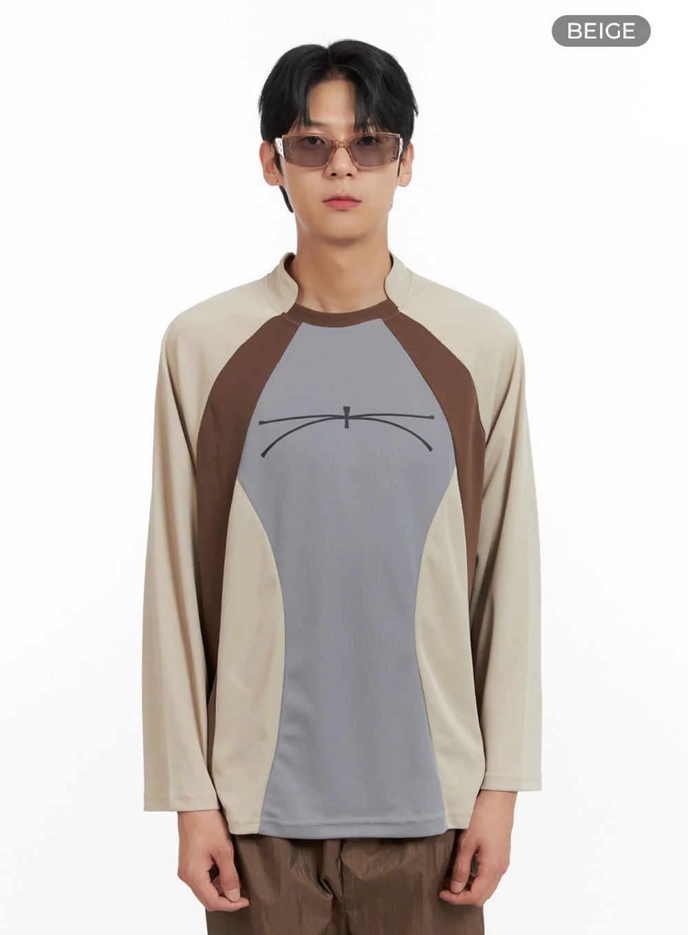 Men's Nylon Raglan Graphic Long Sleeve IL403 - Image 9