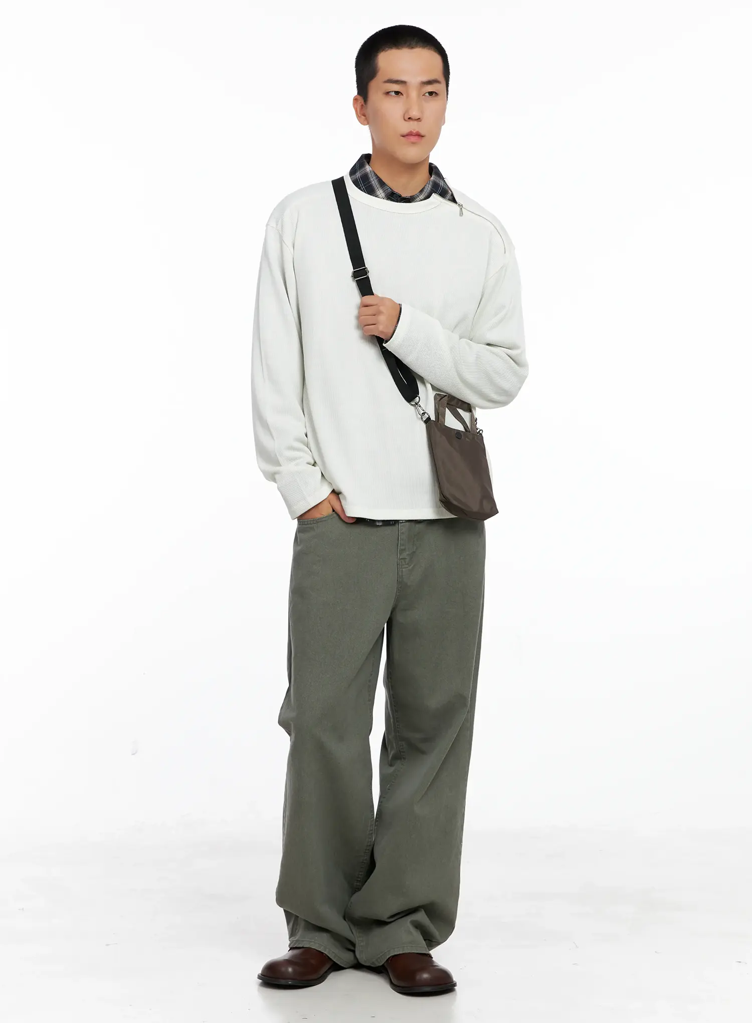 Men's One-Shoulder Zip Long Sleeve IG529 - Image 3