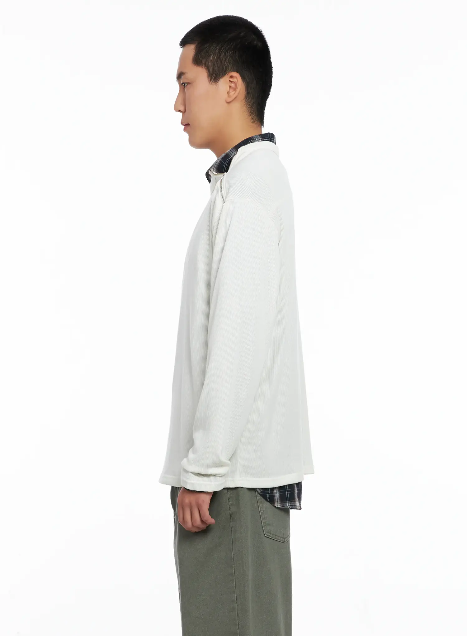 Men's One-Shoulder Zip Long Sleeve IG529 - Image 6