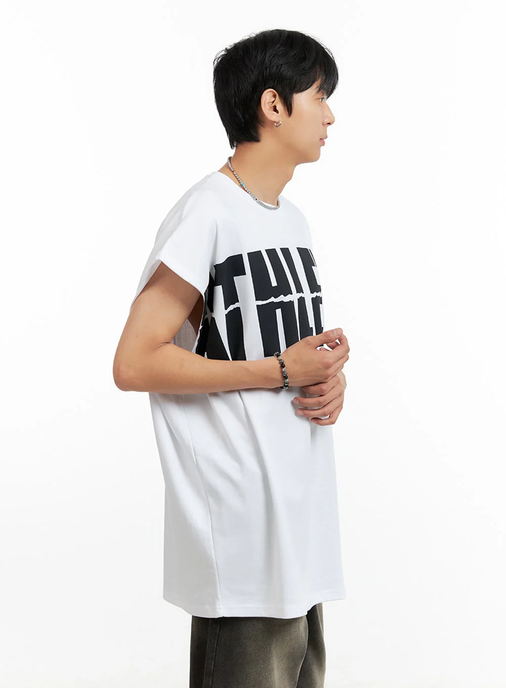 Men's Oversize Sleeveless T-Shirt IG402 - Image 5