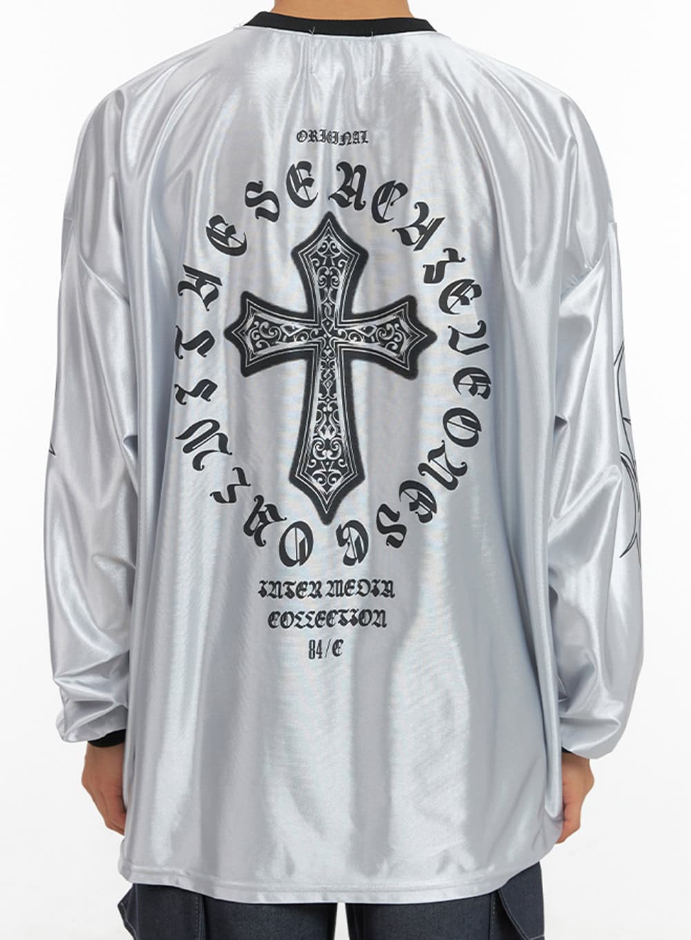 Men's Oversize Sliver Print Jersey T-Shirt IS419 - Image 10