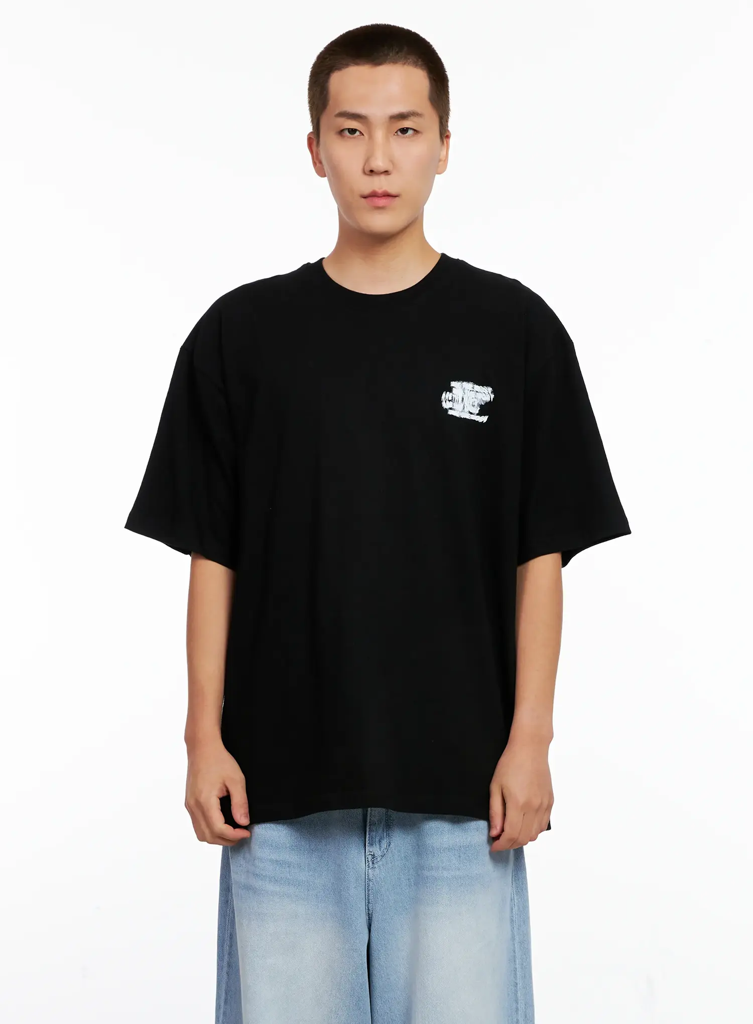 Men's Oversized Blurred Graphic Tee IG508 - Image 15