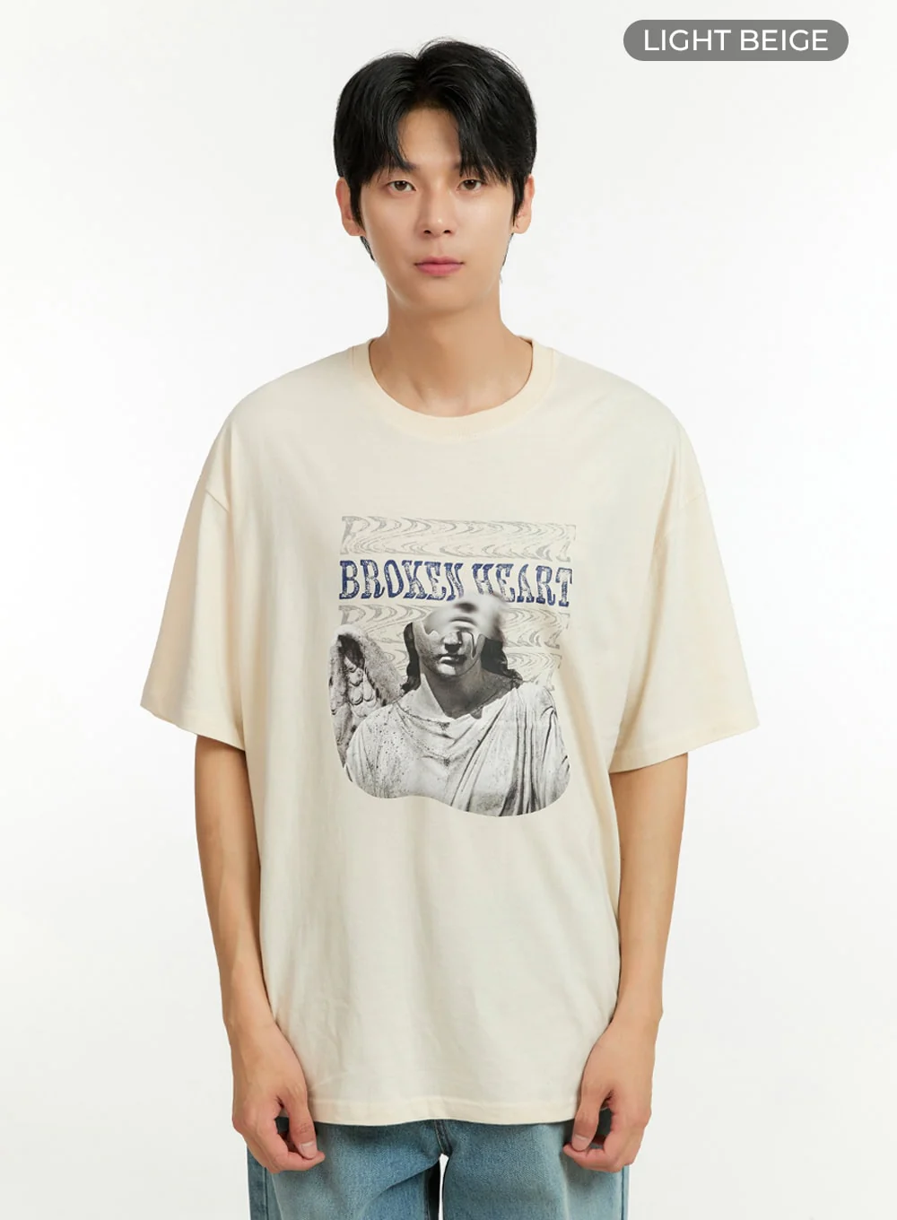 Men's Oversized Graphic Cotton T-Shirt IL412 - Image 10