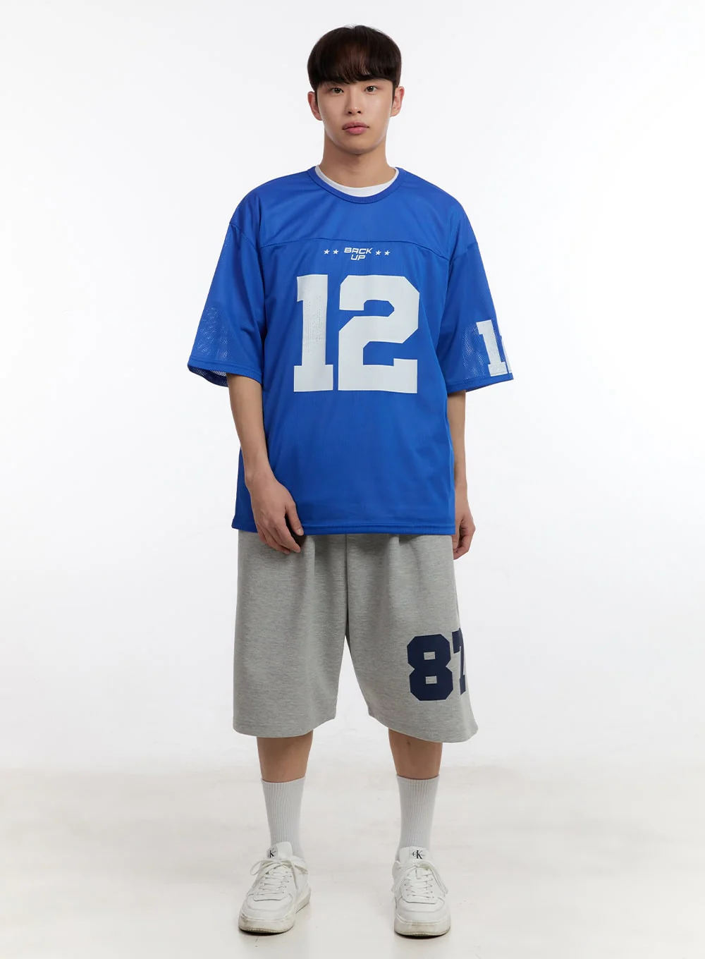 Men's Oversized Graphic Mesh T-Shirt IA504 - Image 12