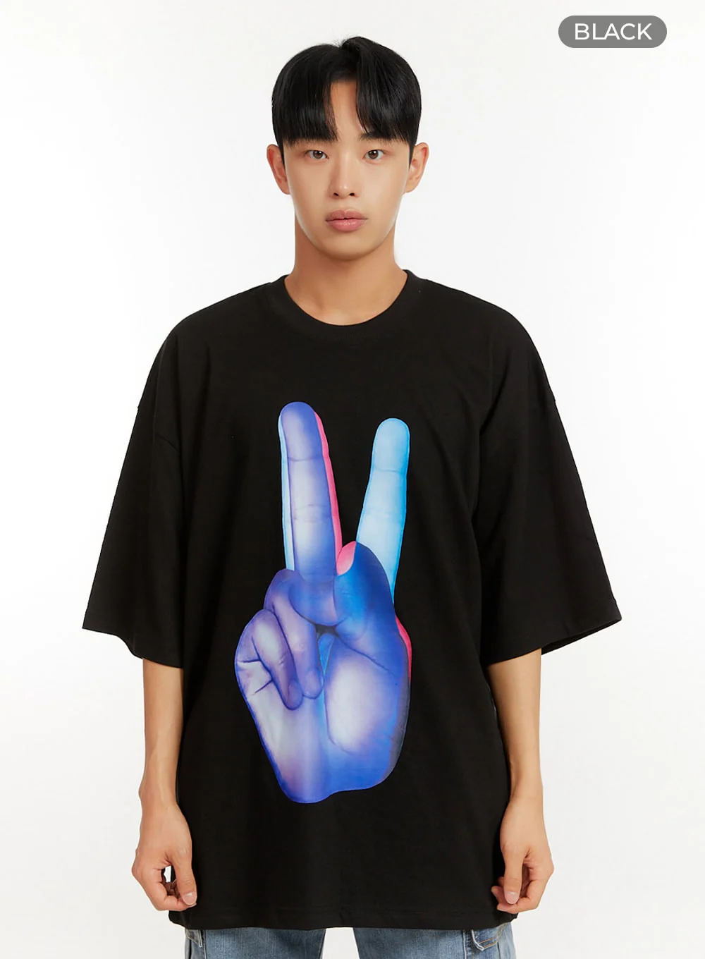 Men's Oversized Graphic T-Shirt IU426 - Image 8