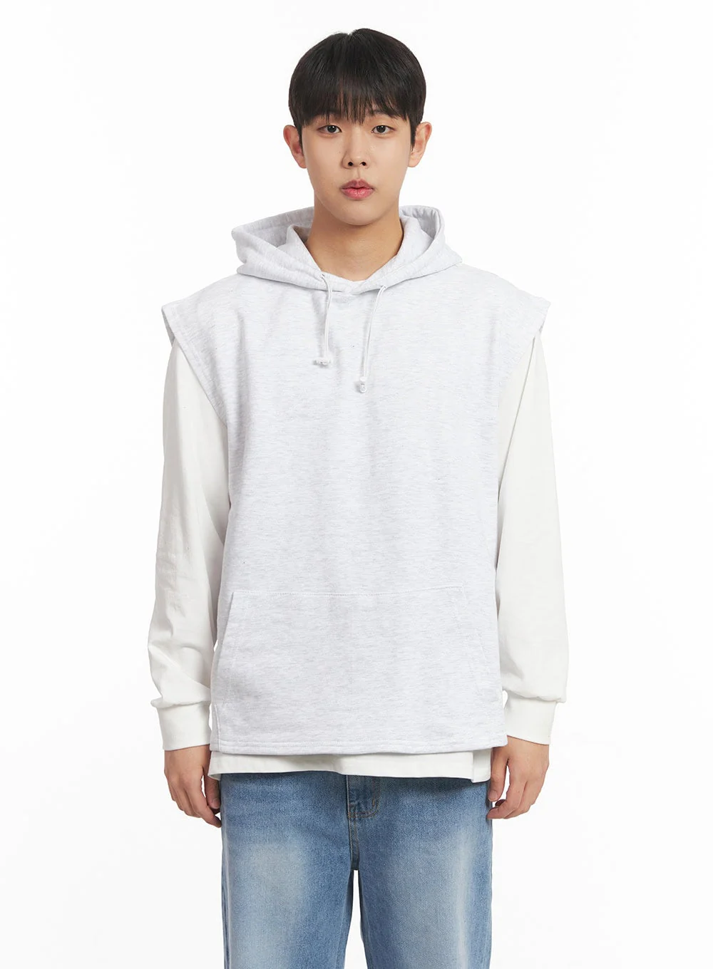 Men's Oversized Hooded Vest IM517 - Image 14