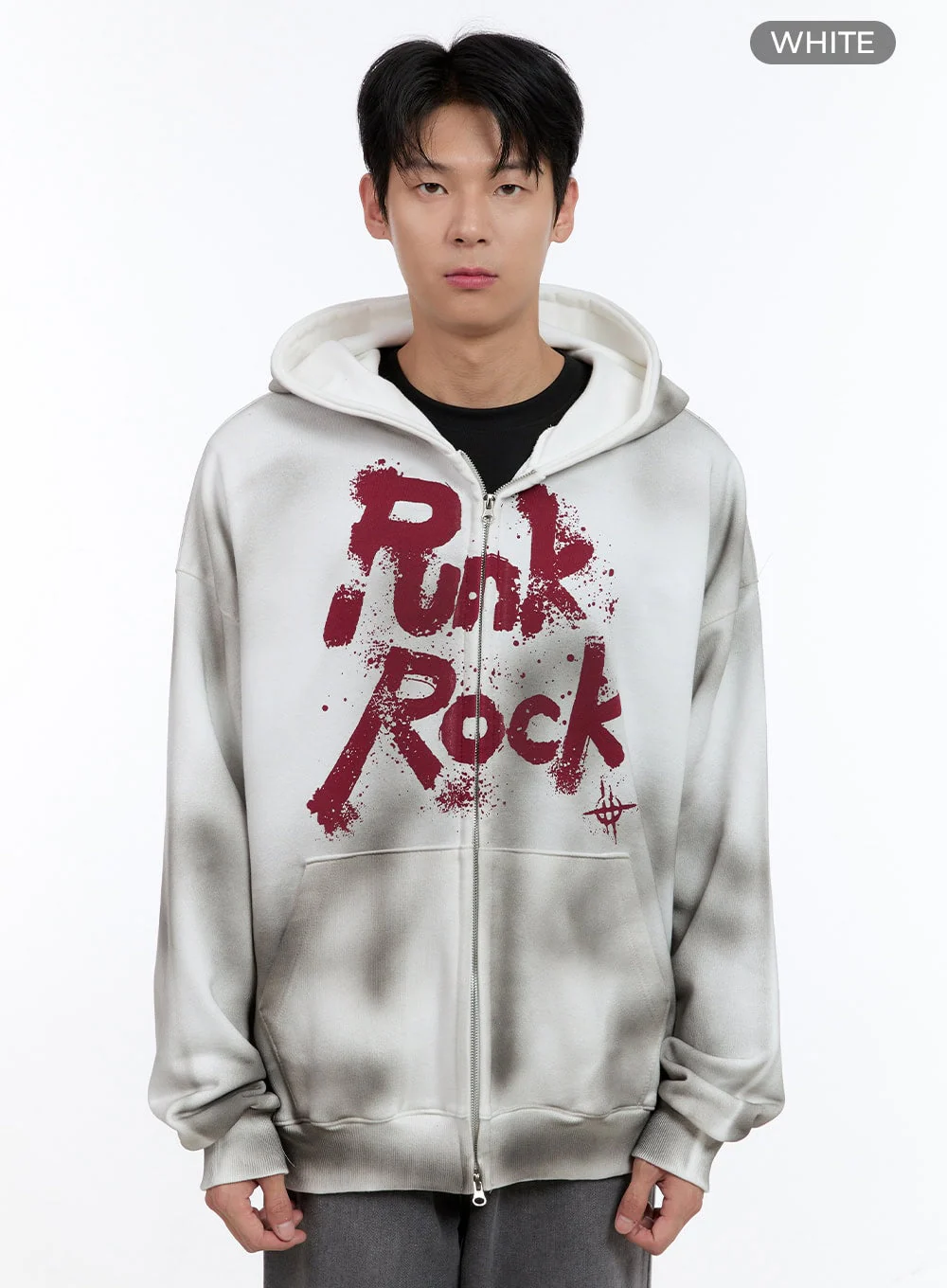 Men's Oversized Punk Rock Hoodie Jacket IG427 - Image 9