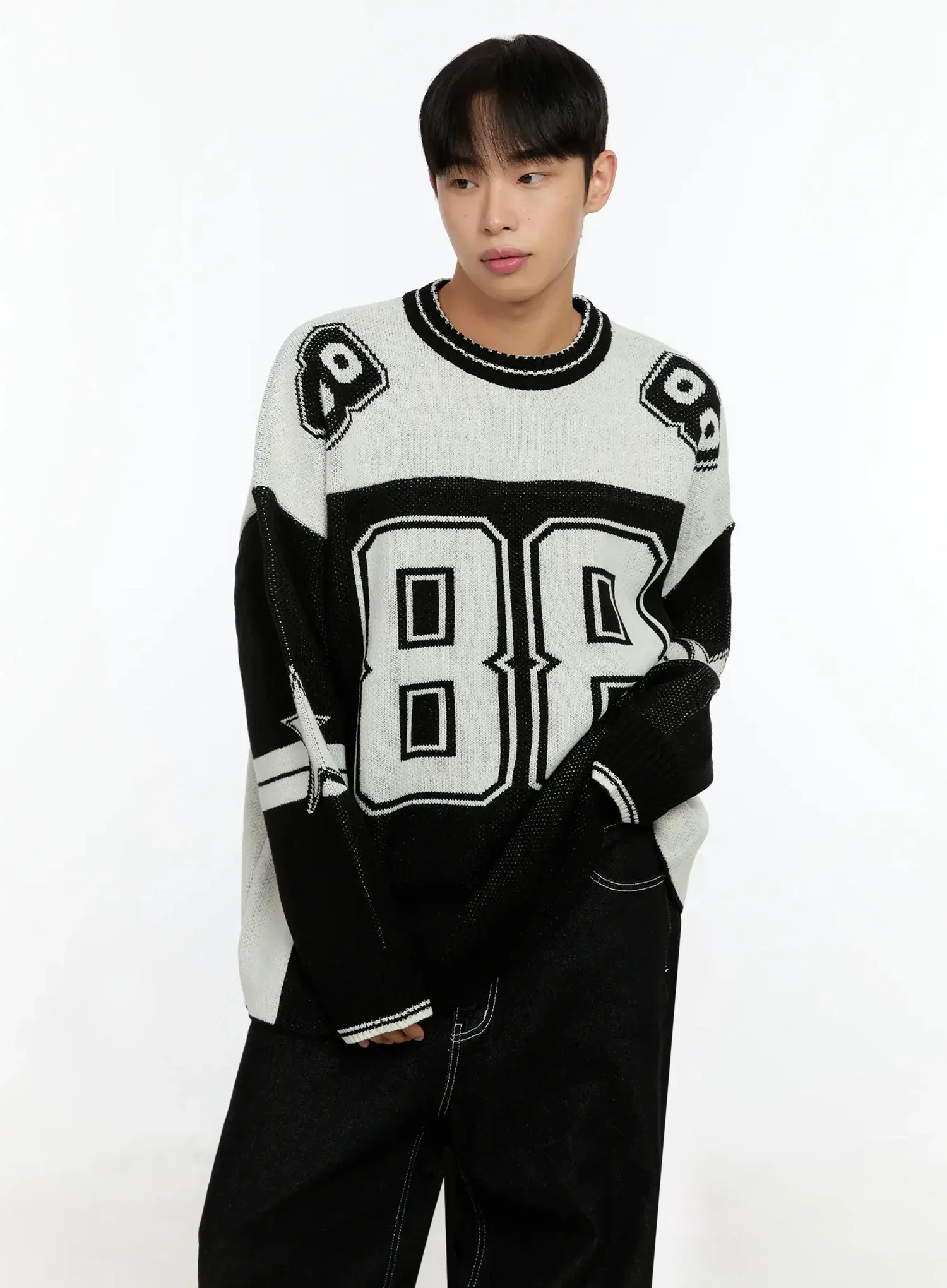 Men's Oversized Rugby Sweater IN506 - Image 2