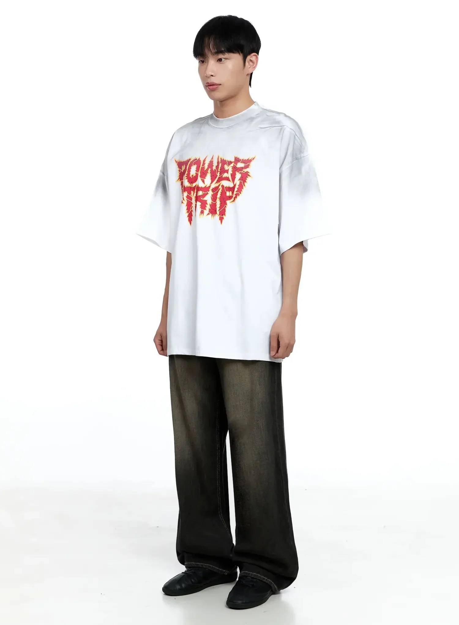 Men's Oversized Text Graphic T-shirt IG520 - Image 12