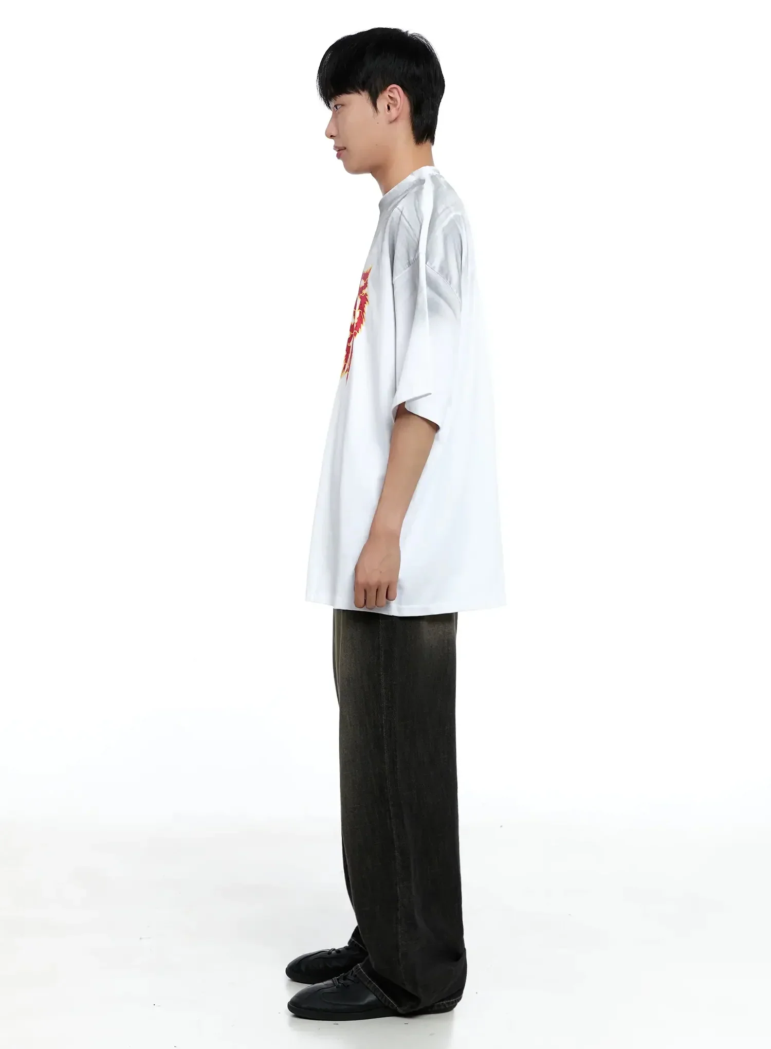 Men's Oversized Text Graphic T-shirt IG520 - Image 13