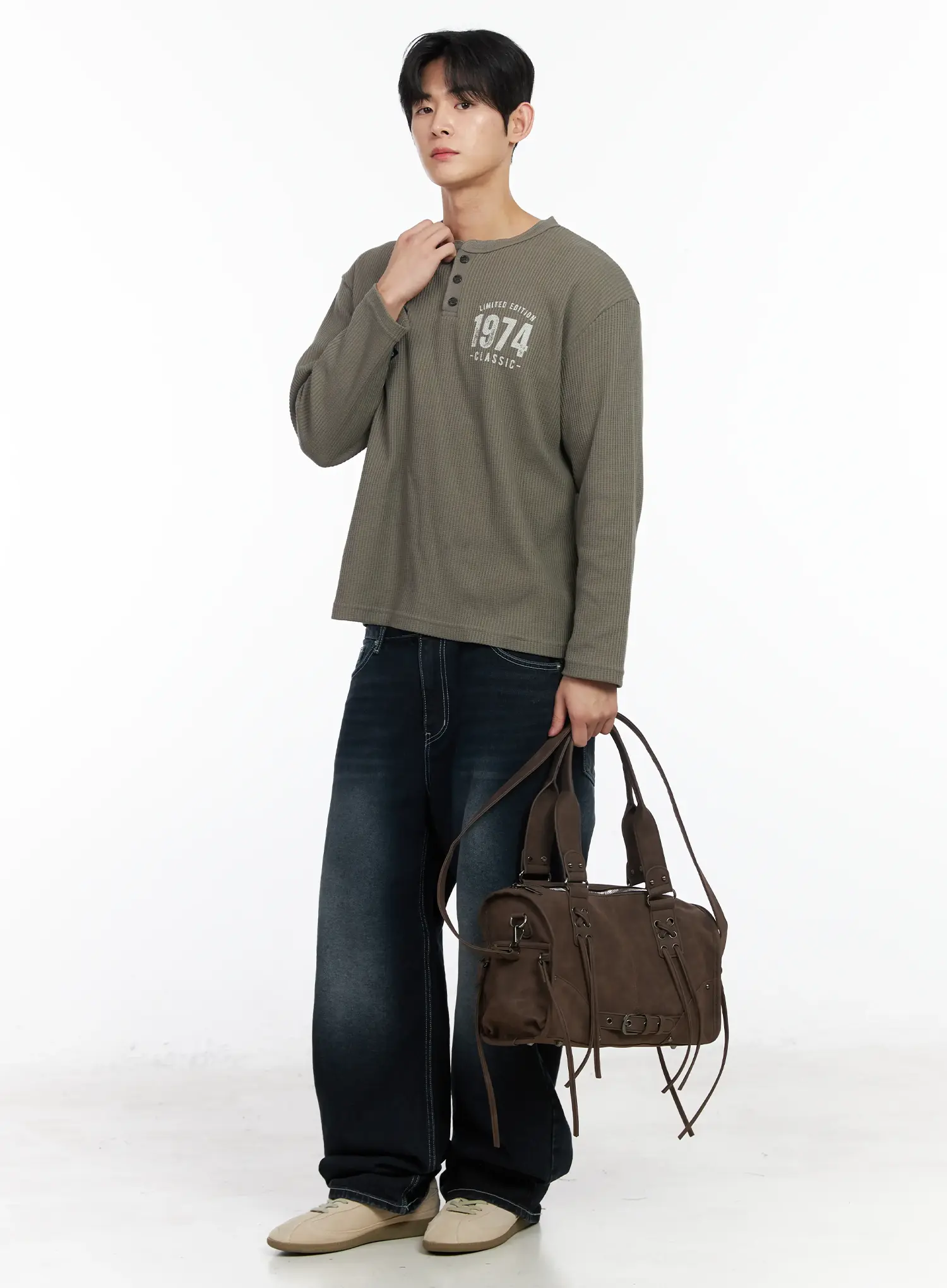 Men's Patch Long Sleeve Tee IM523