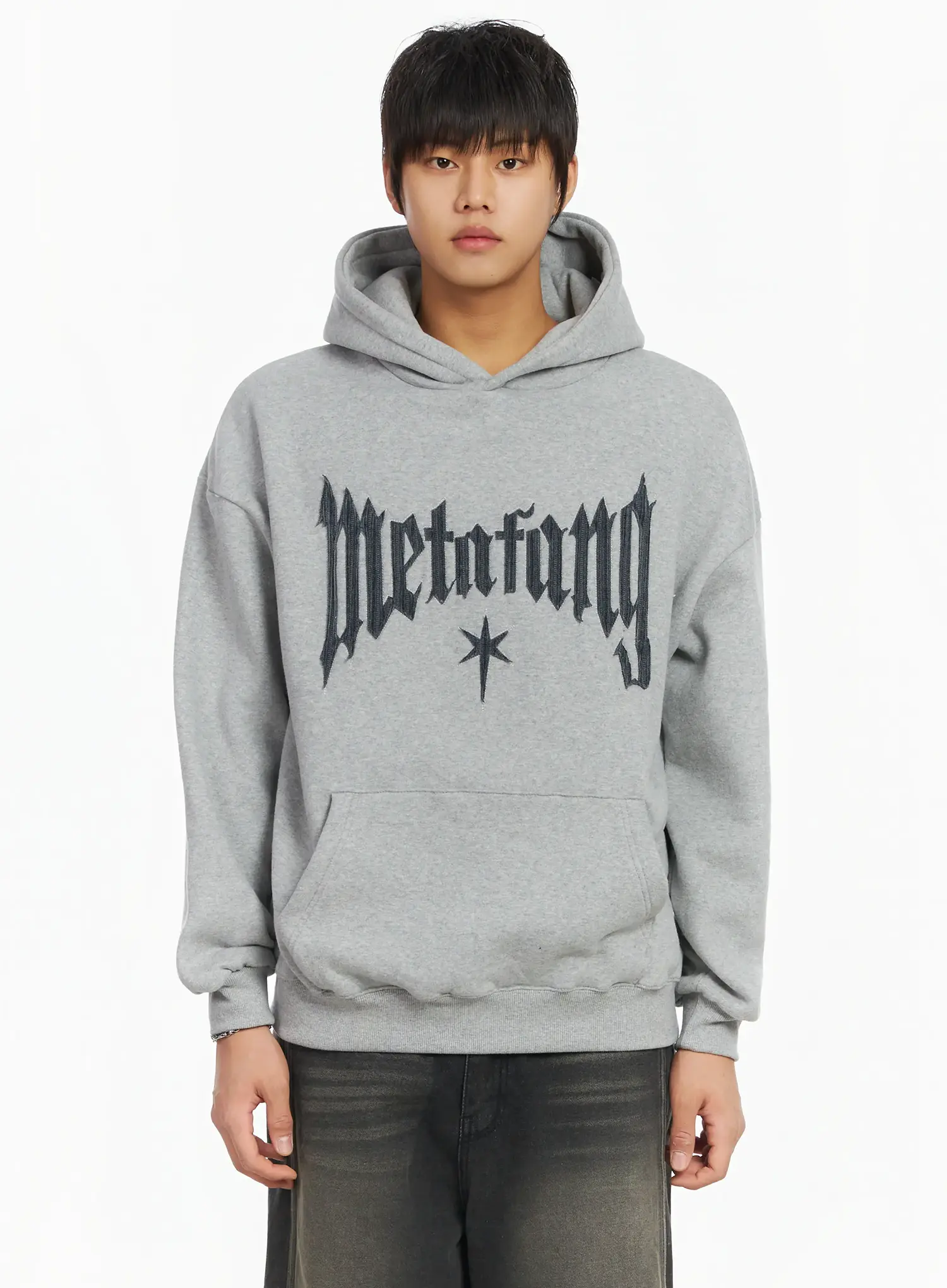 Men's Patch Stitch Fleece Hoodie IF503 - Image 10