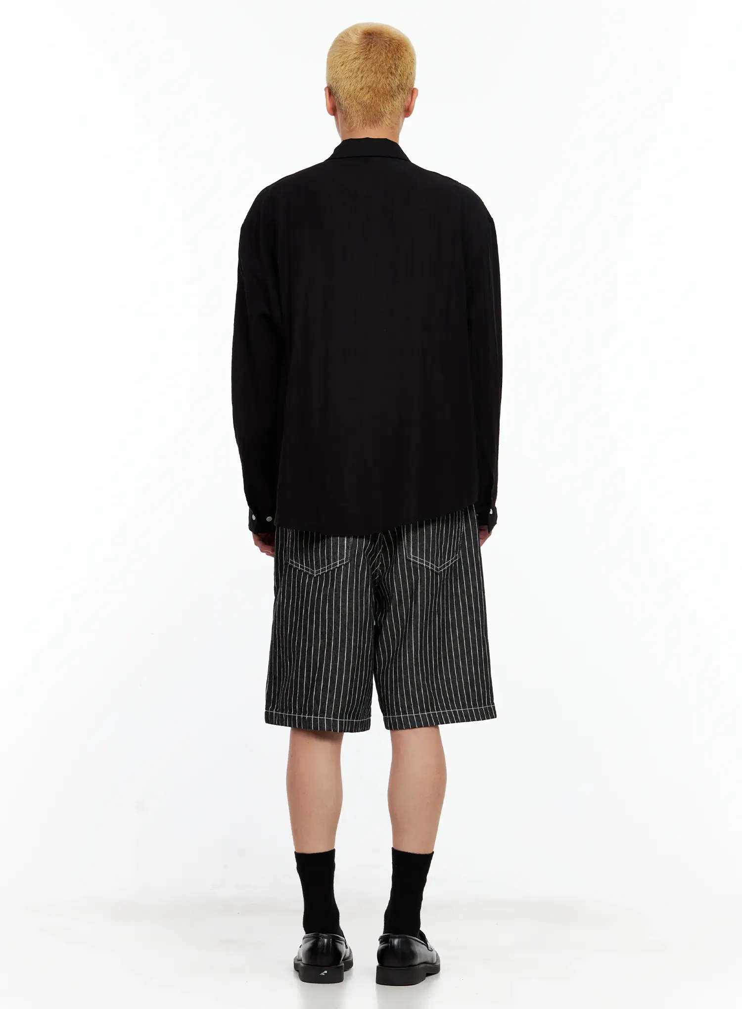 Men's Pinstripe Shorts IL514 - Image 9