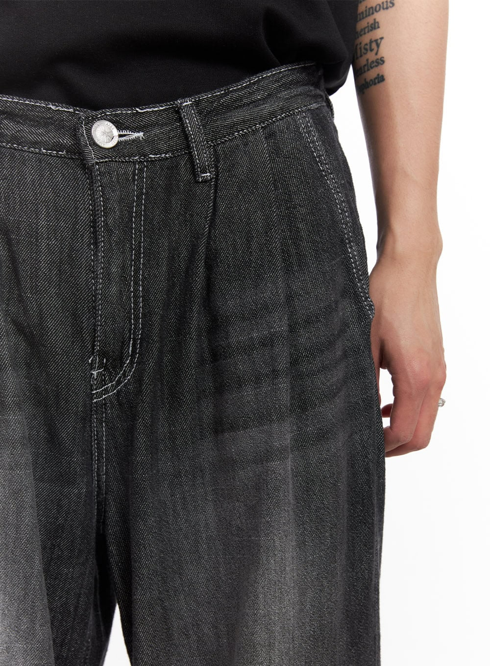 Men's Pintuck Linen Comfort Jeans IY508 - Image 3