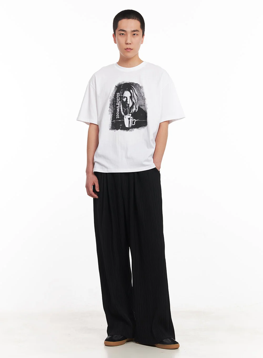 Men's Pintuck Straight-Fit Pants IY506