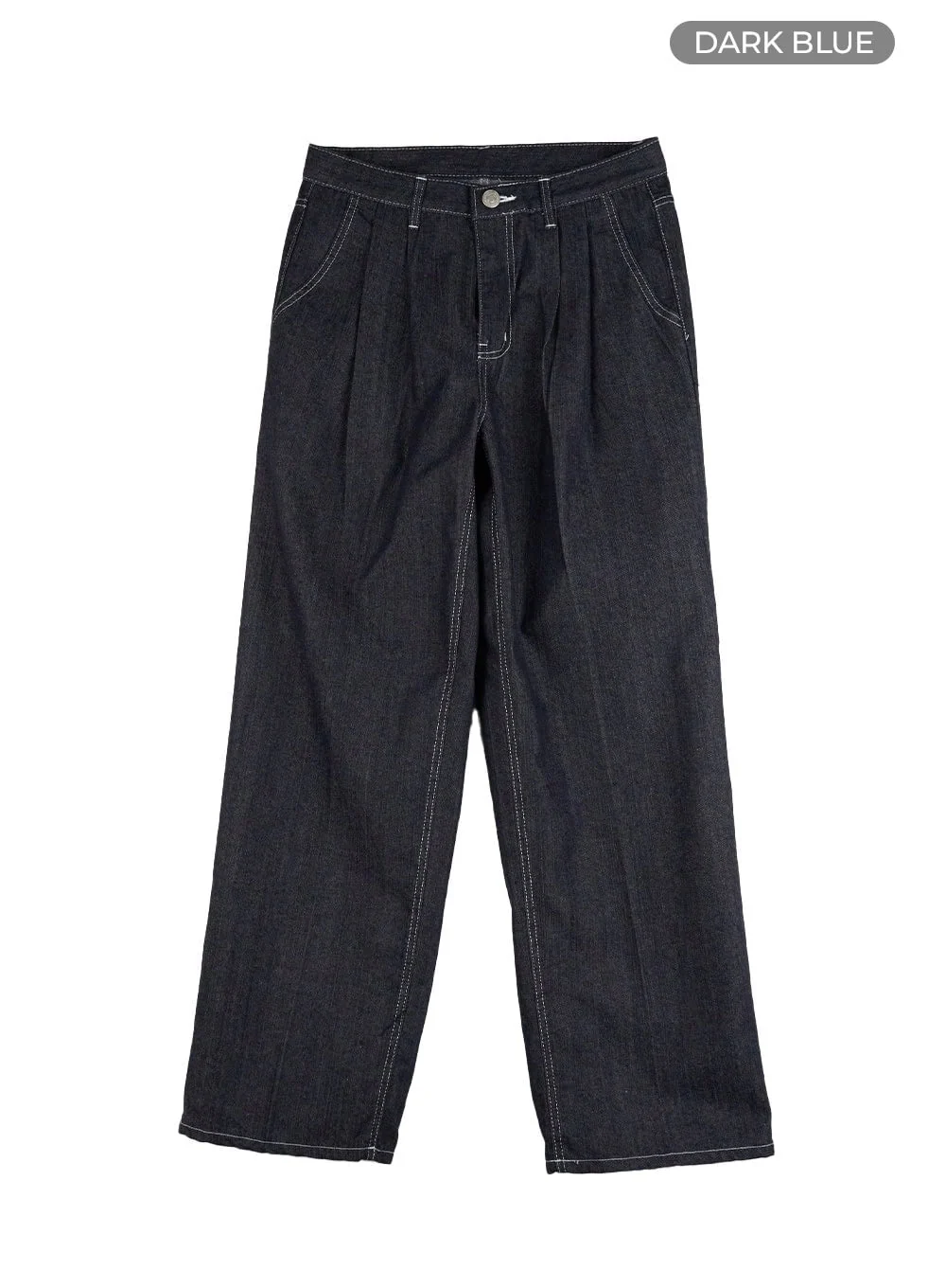 Men's Pintuck Straight Leg Jeans IL404 - Image 8